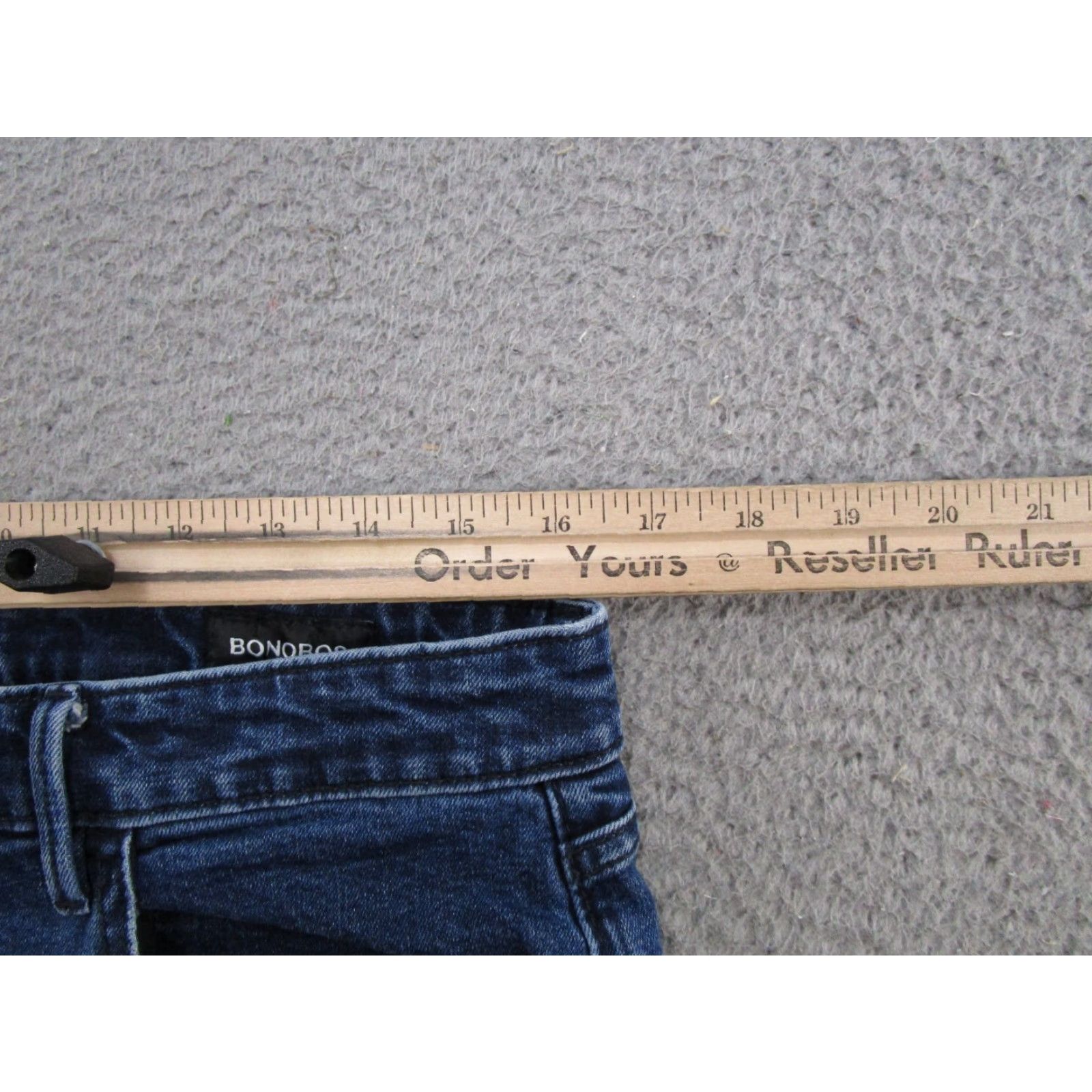 Bonobos Bonobos Jeans Mens Straight Leg Mid Rise 33x32 Blue Denim Medium Wash Adjustable? No Size US 33 - 7 Thumbnail