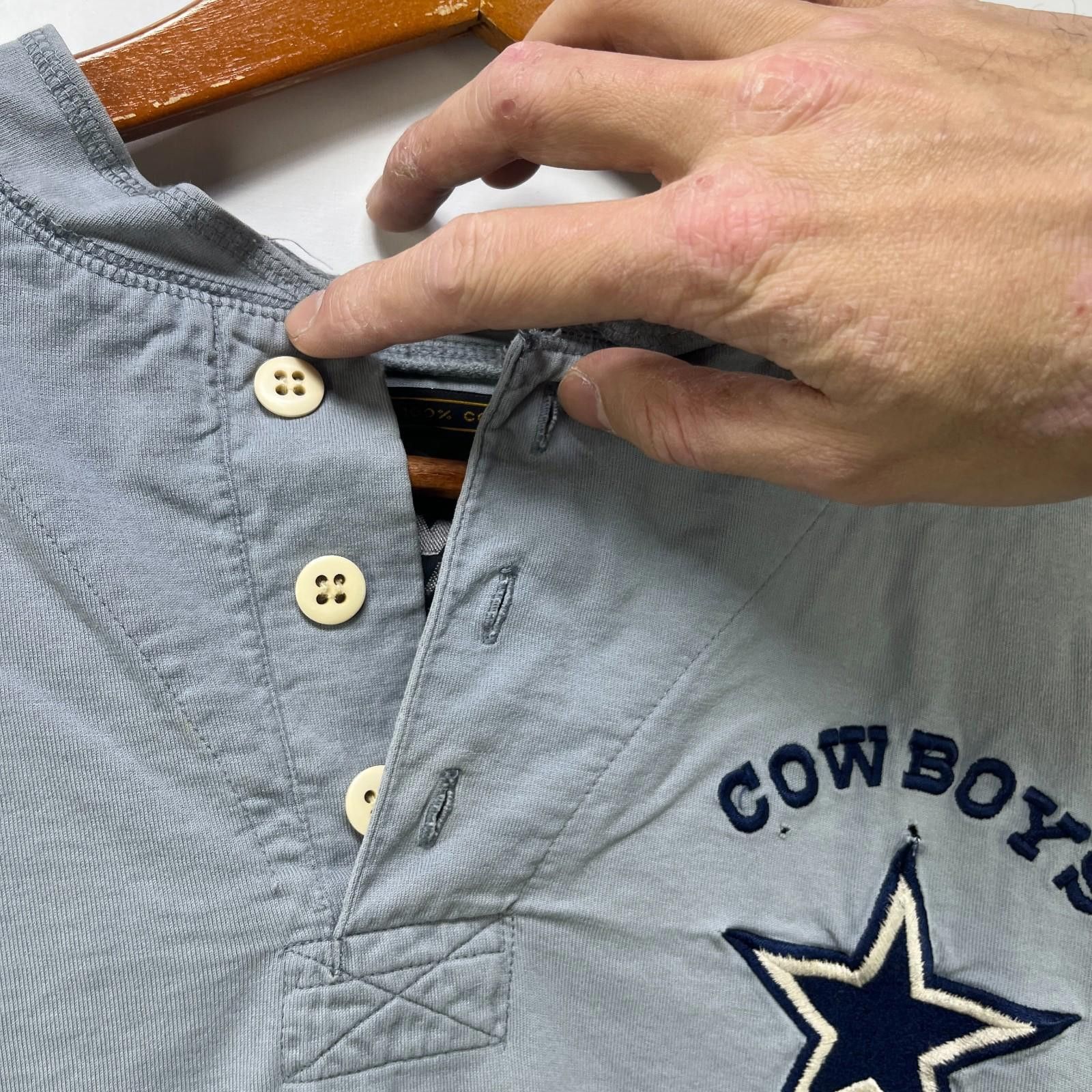 Other Vintage 90s Dallas Cowboys Henley Long Sleeve Shirt XL Size ONE SIZE - 4 Thumbnail
