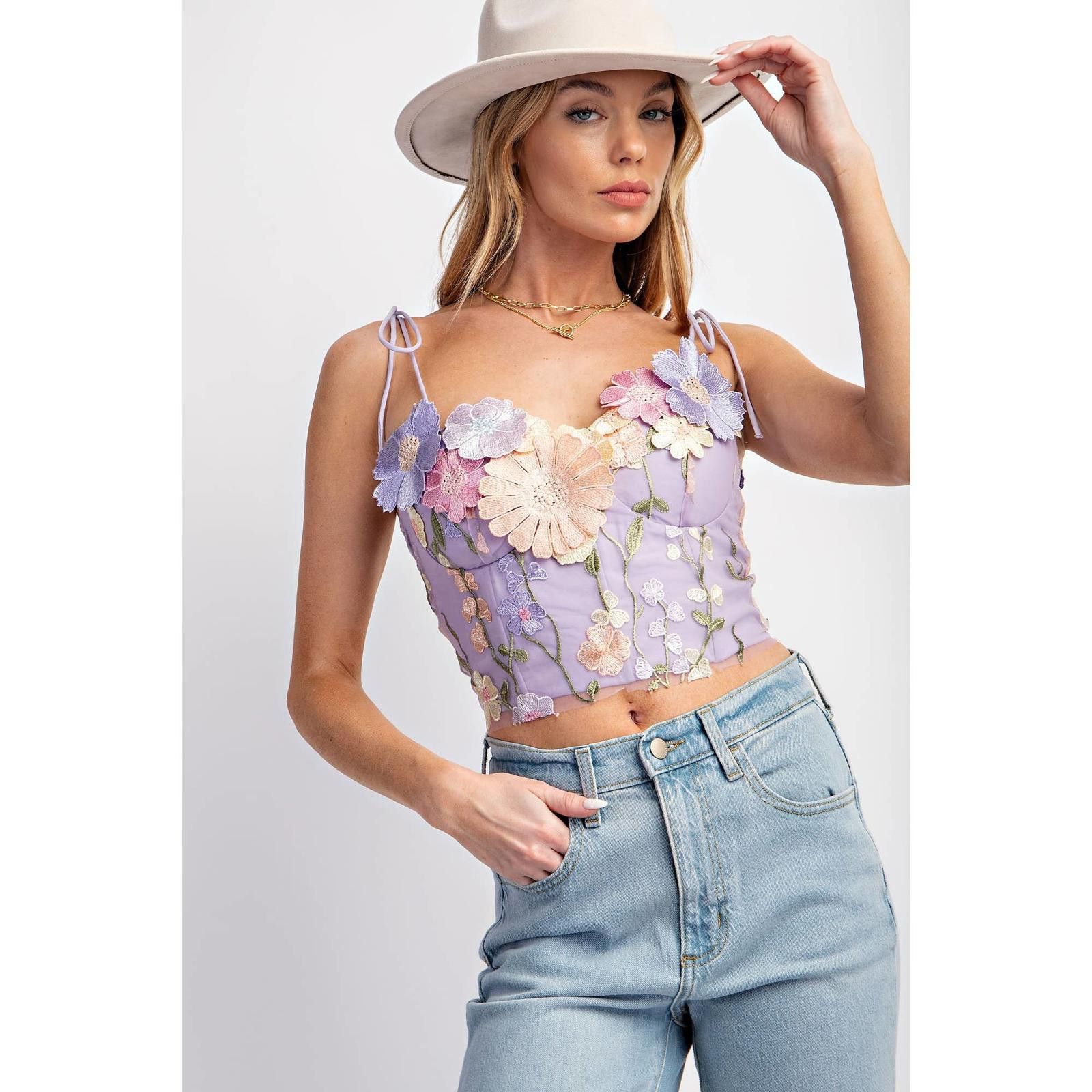 Other 3D Flower Embroidery Tank Top Size S / US 4 / IT 40 - 5 Thumbnail