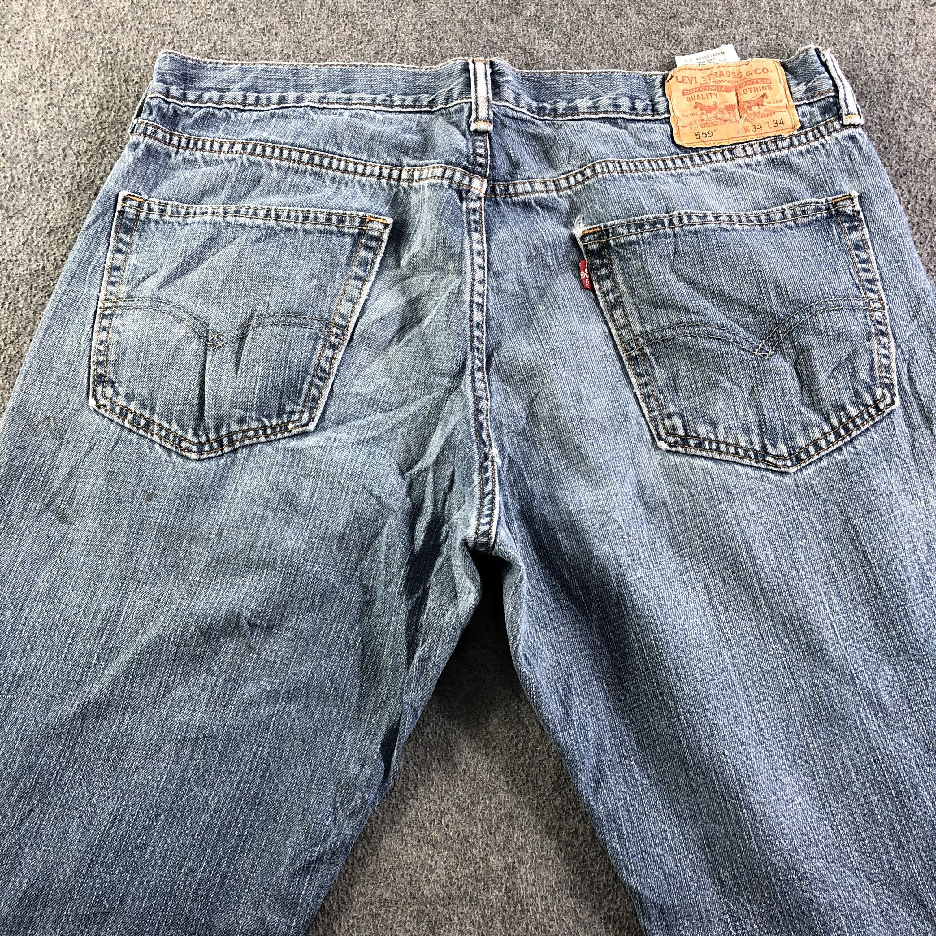 Levi's Vintage Blue Wash Levis 559 Jeans-J4307 Size US 36 / EU 52 - 4 Thumbnail