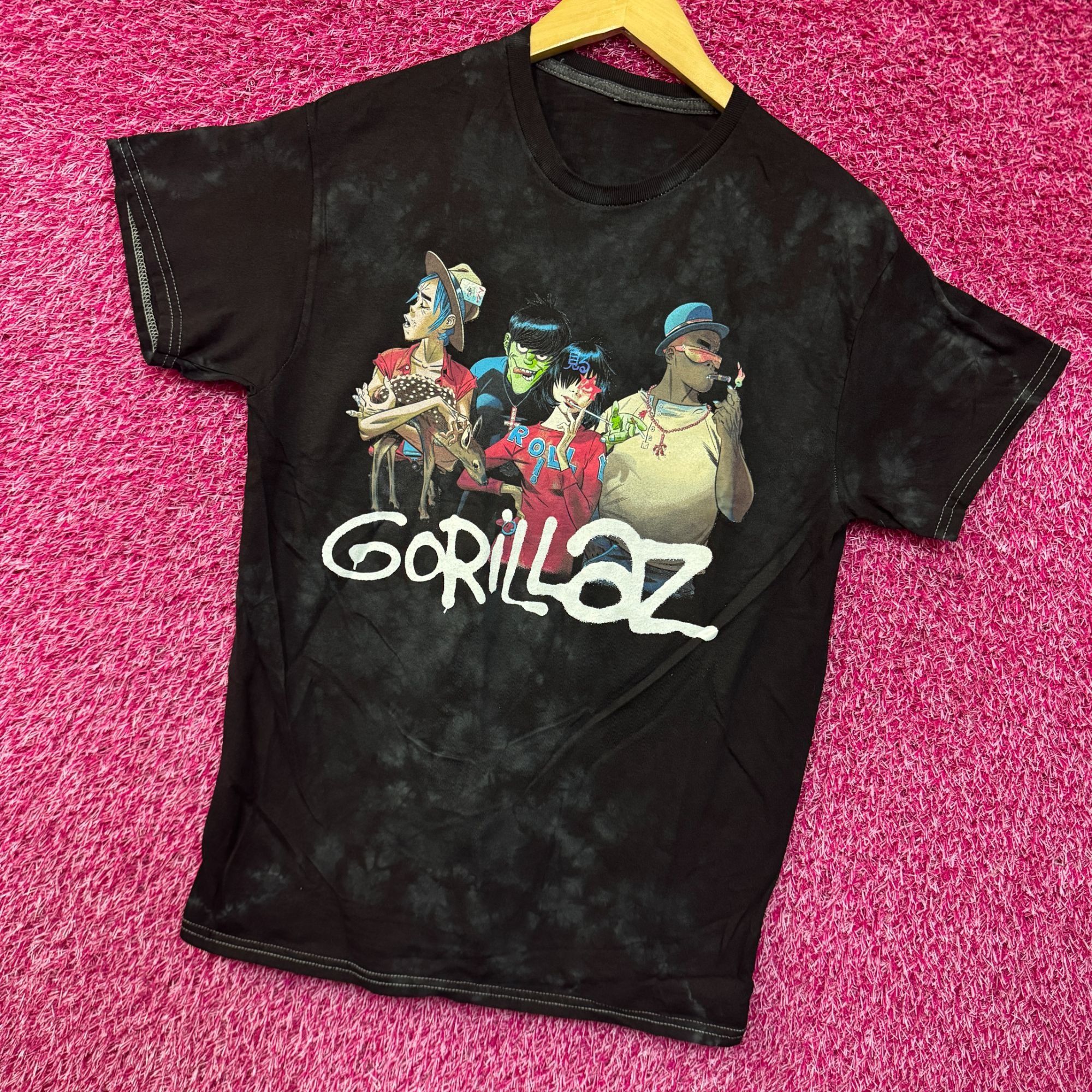Band Tees Gorillaz Song Machine Strange Timez Animated Band Tie Dye M Size US M / EU 48-50 / 2 - 3 Thumbnail
