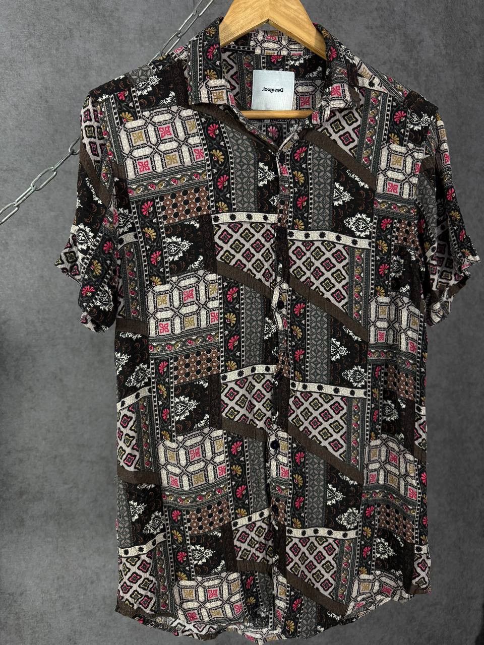 Desigual Desigual luxury designer art crazy hawaiian silk shirt Size US M / EU 48-50 / 2 - 3 Thumbnail