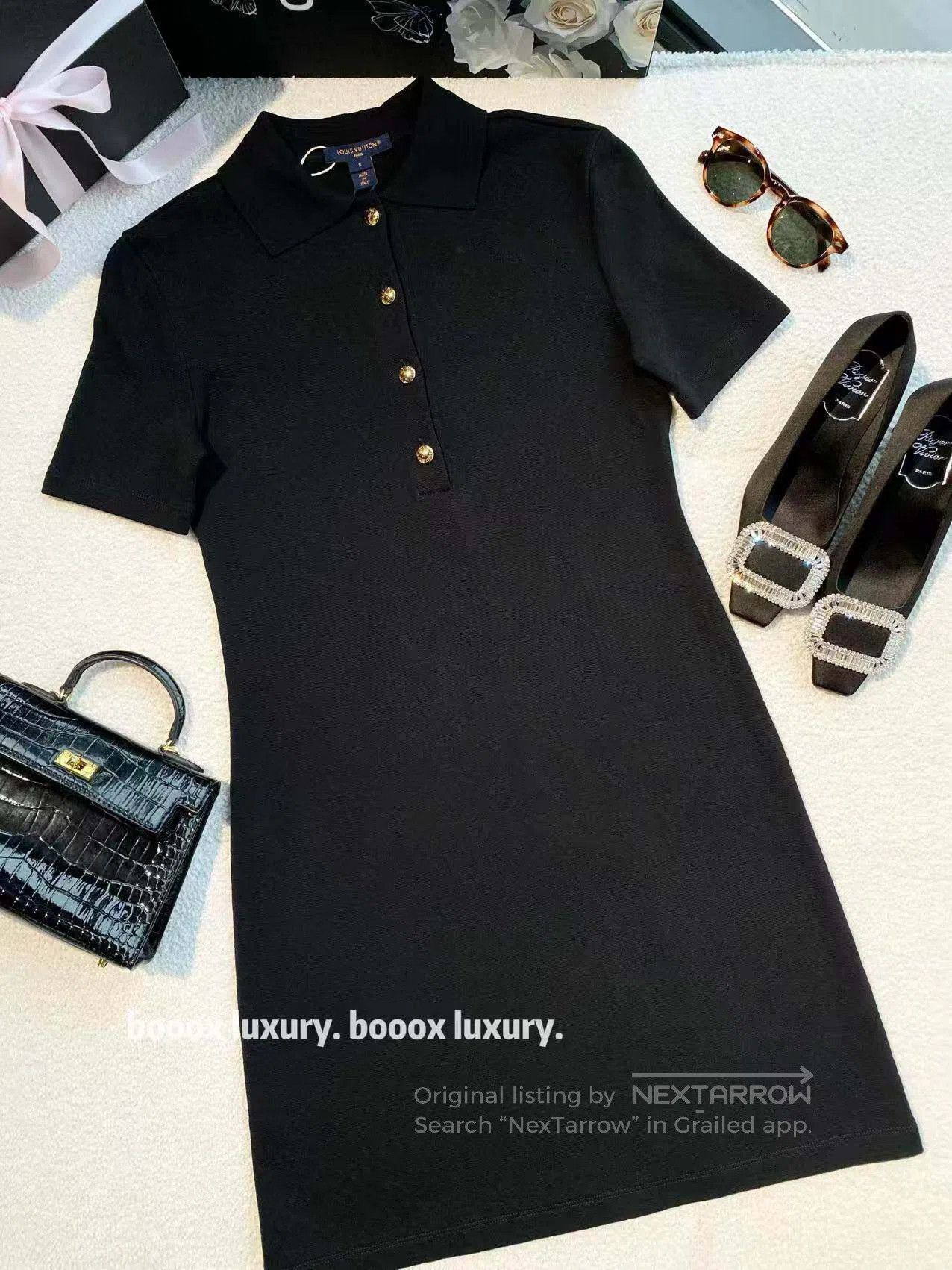 Louis Vuitton Louis Vuitton Presbydo-patterned polo neck short-sleeved d Size S / US 4 / IT 40 - 1 Thumbnail