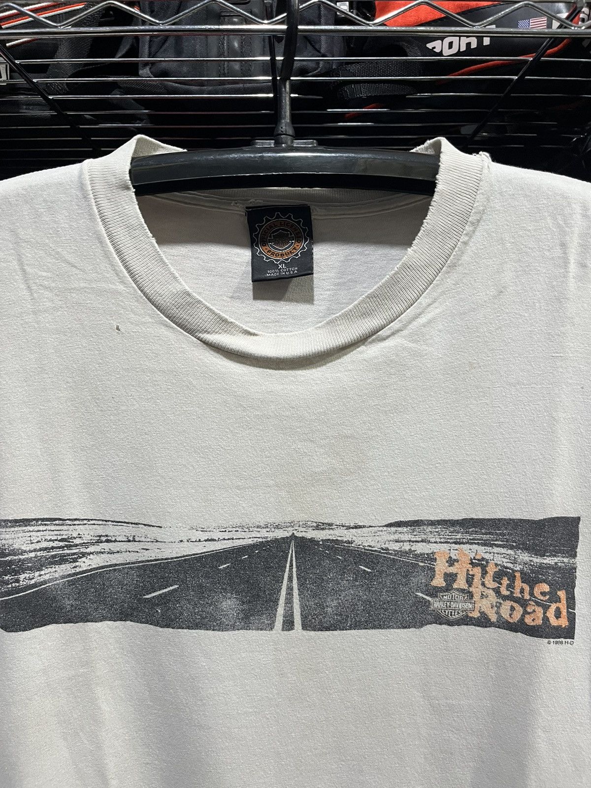 Harley Davidson Harley Davidson HD Hit The Road Tee 1998s Size US XL / EU 56 / 4 - 3 Thumbnail