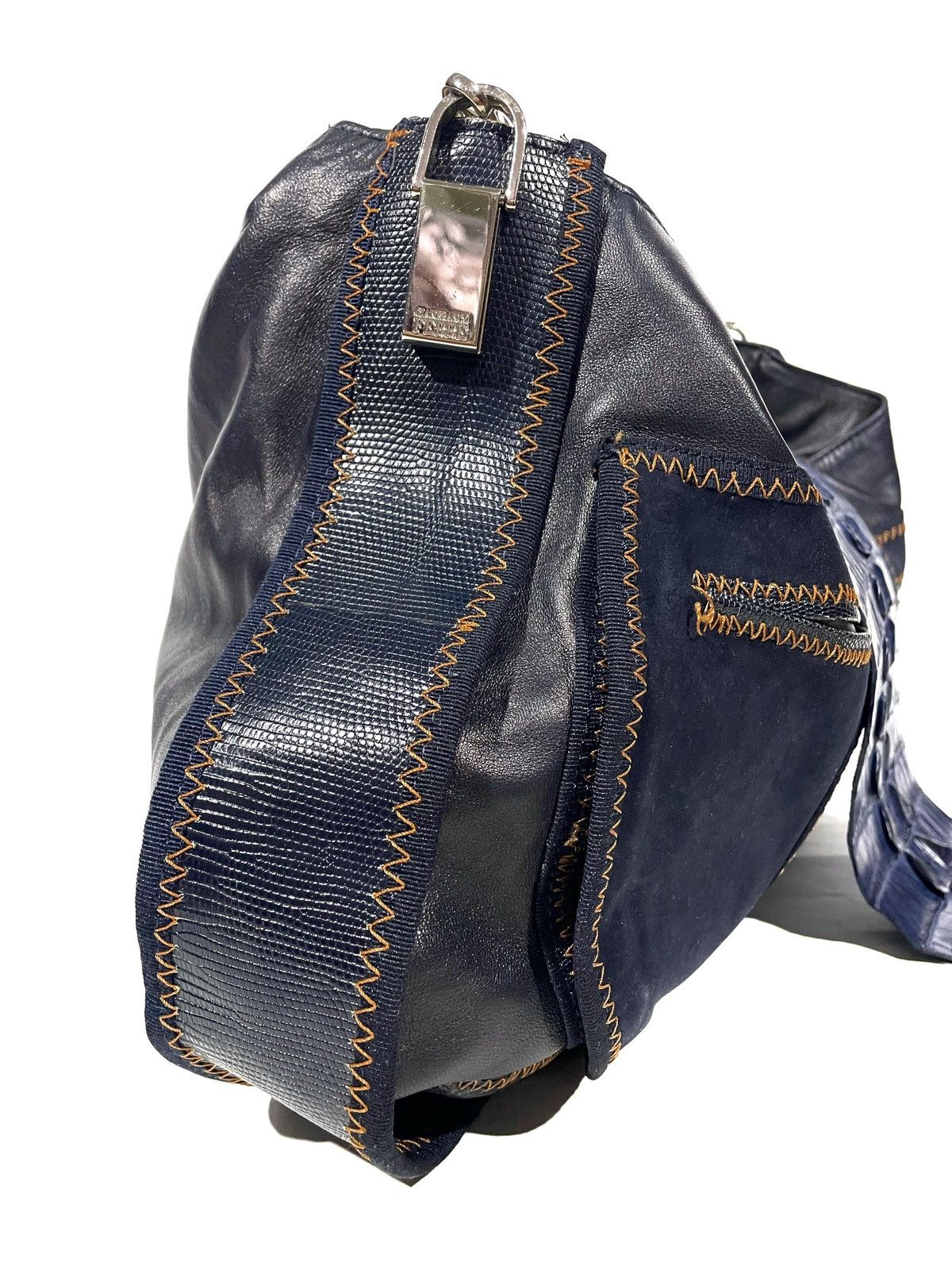 Gianfranco Ferre Gianfranco Ferre Blue Shoulder Limited Bag Crocodile Leather Size ONE SIZE - 6 Thumbnail