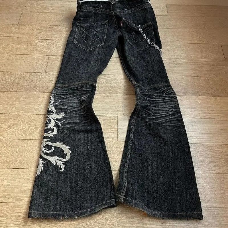 Japanese Brand Flared Punk Jeans Size US 34 / EU 50 - 2 Thumbnail
