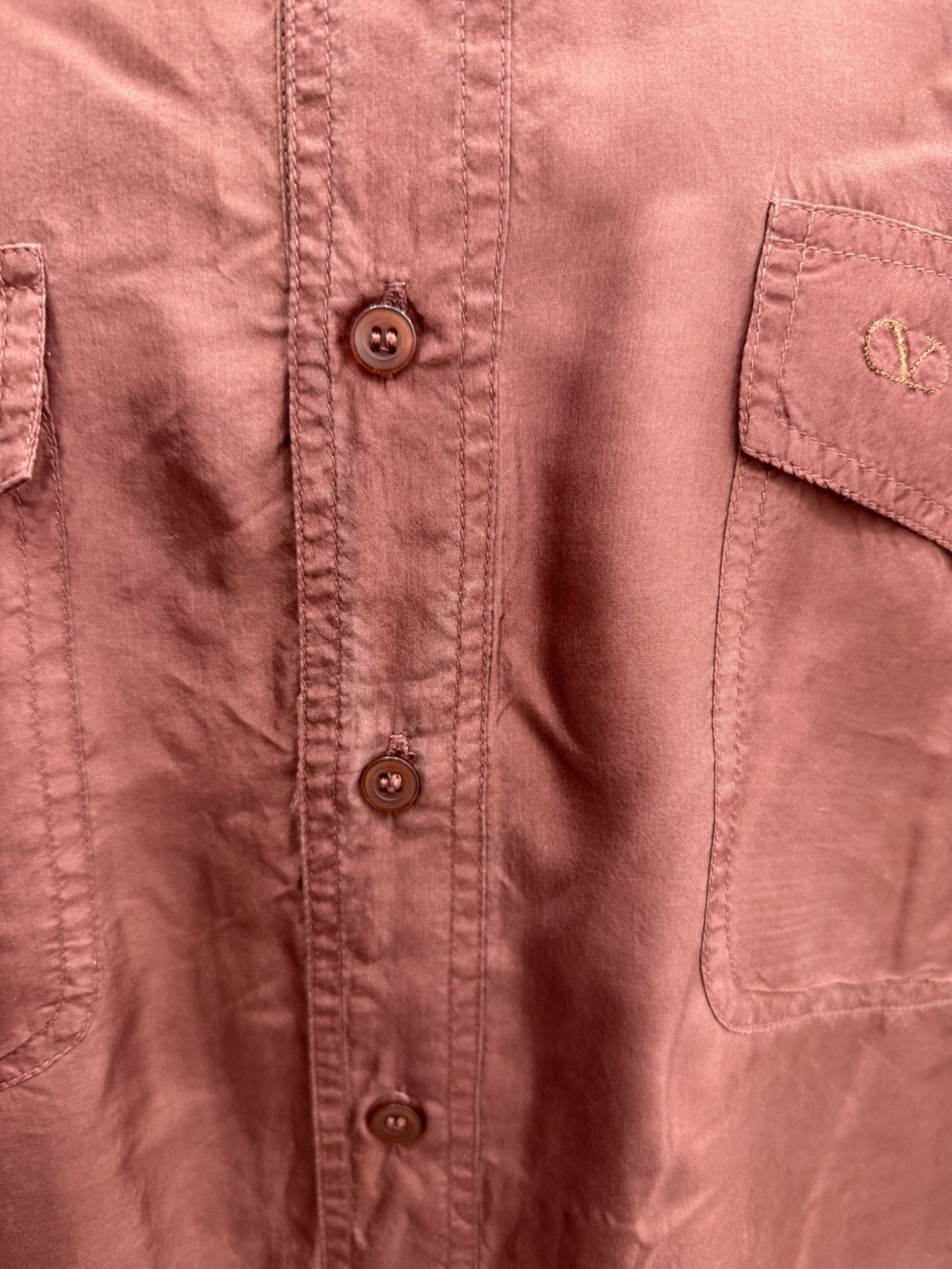 Valentino Vintage Valentino Uomo 100% Silk Long Sleeve Shirt Size US L / EU 52-54 / 3 - 3 Thumbnail