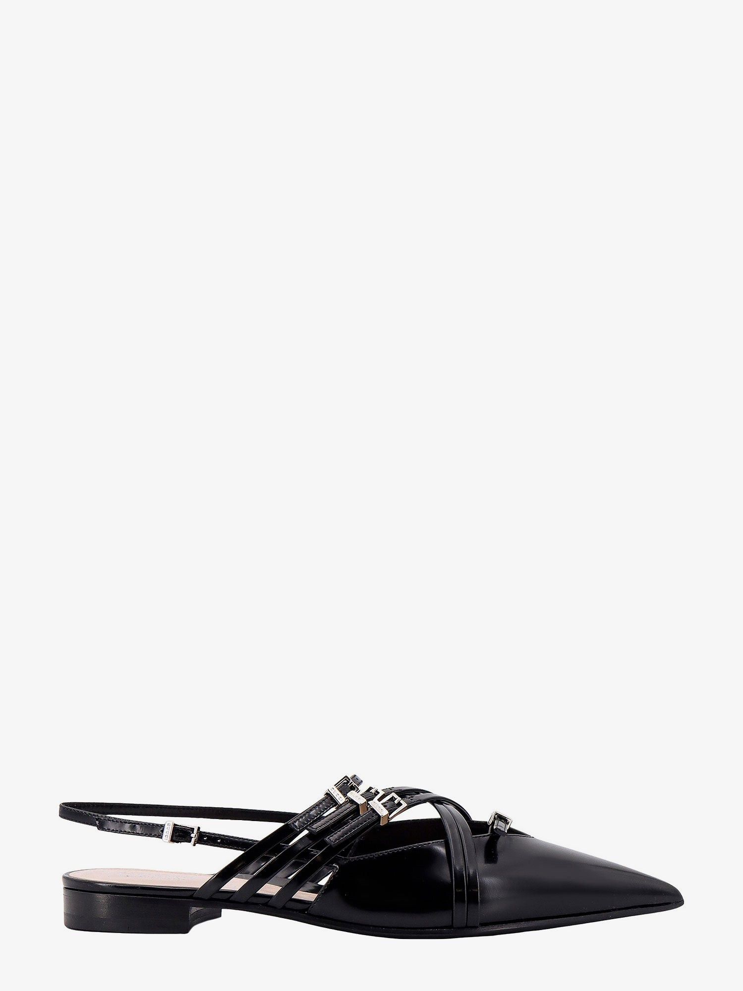 Leather Slingback With Bands And Gucci Buckle It 36 Shoes, Women's