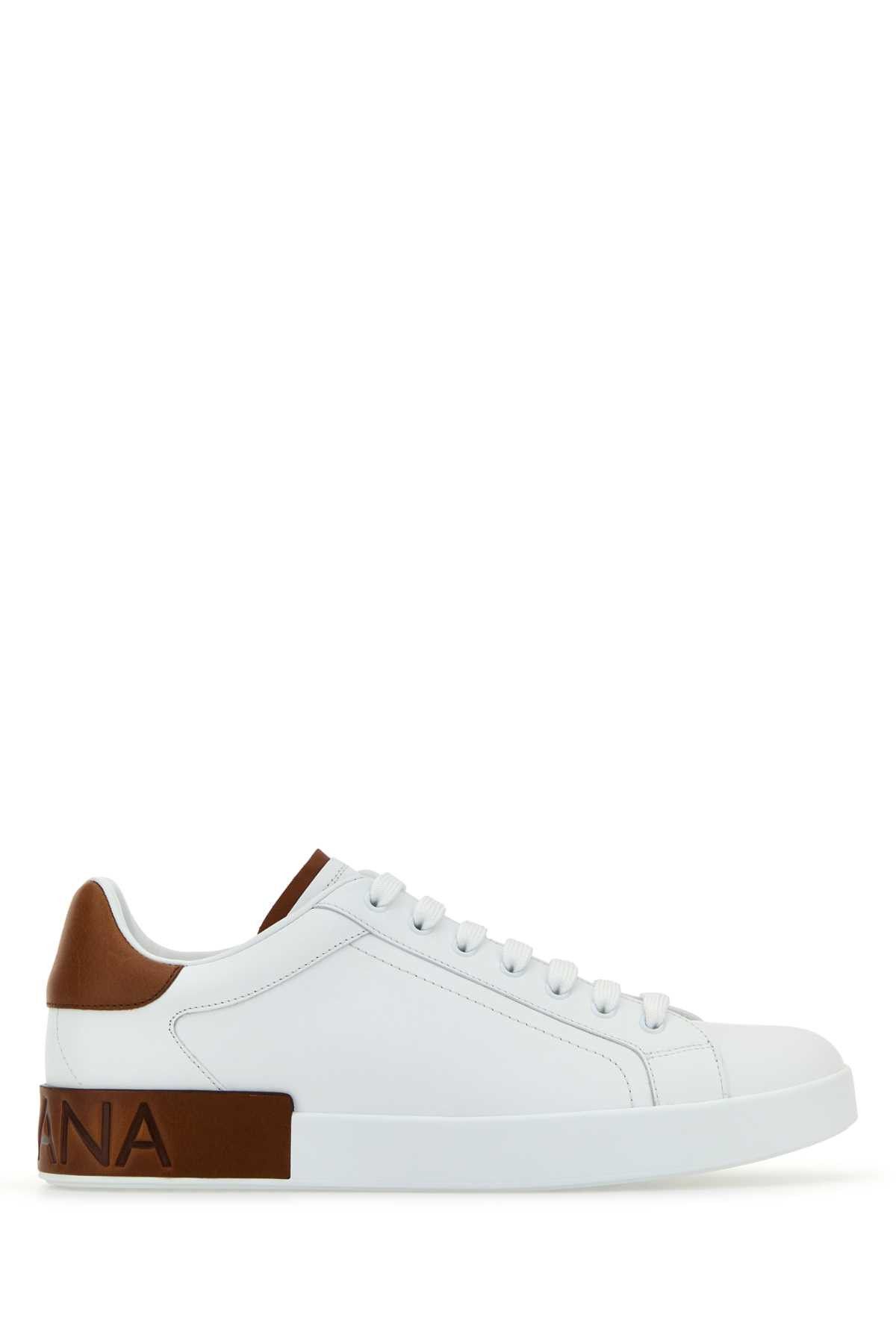 White Leather Portofino Sneakers