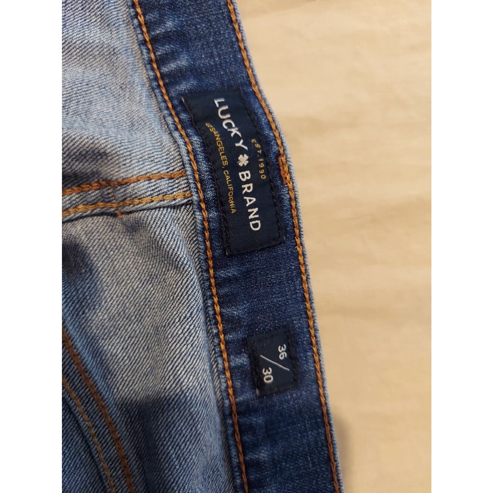 Lucky Brand Mens Lucky Brand Jeans 36x30 Classic Denim Straight Stretch Blue 221 Mens Size US 36 / EU 52 - 6 Thumbnail