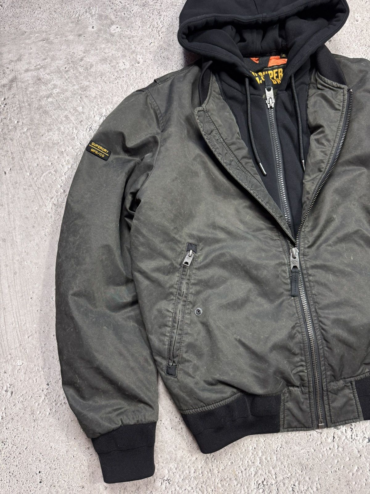 Superdry Superdry Utility Wear Hooded Bomber Jacket Double Zip L Size US L / EU 52-54 / 3 - 3 Thumbnail