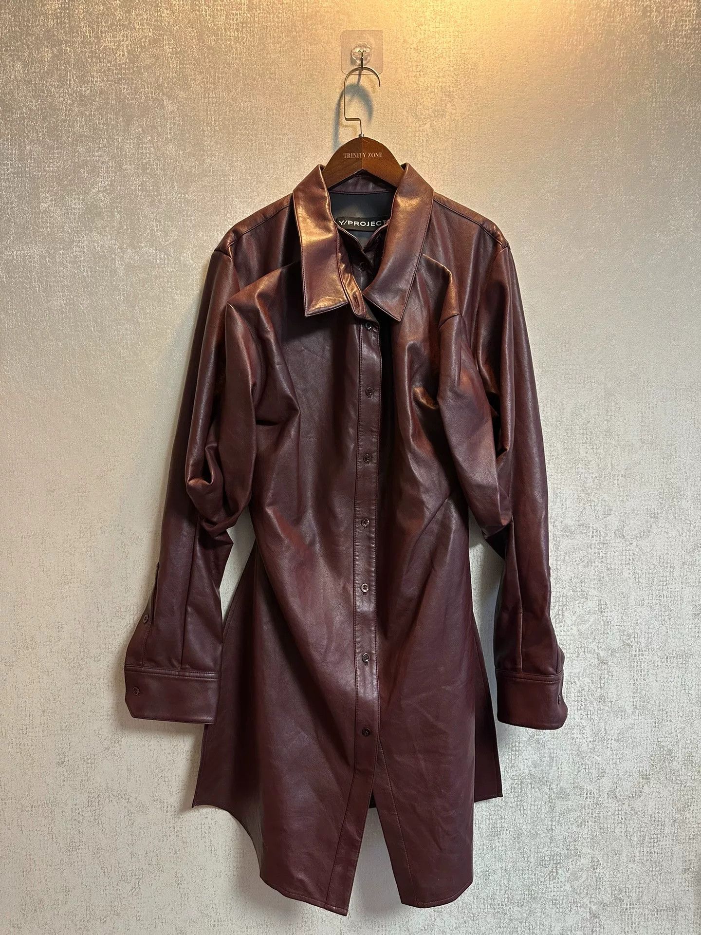 Y/Project Y/project Double-layered Leather Shirt Jacket Size US M / EU 48-50 / 2 - 1 Thumbnail