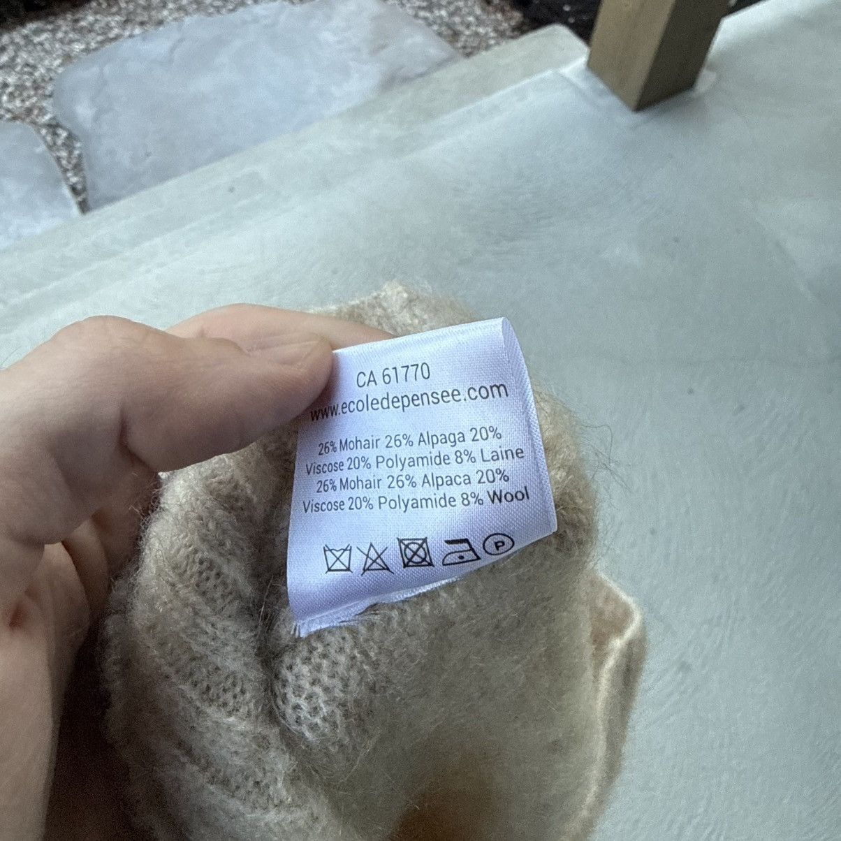 Other Ecole de Pensee Natural alpaca mohair crewneck sweater Size US S / EU 44-46 / 1 - 5 Thumbnail