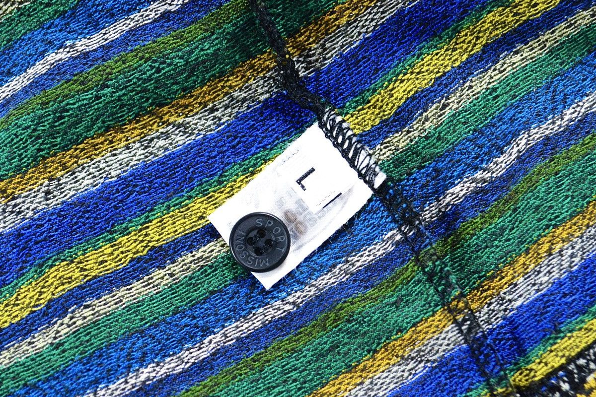 Missoni 90s Missoni Sport Knit Floral Striped Polo Shirt Size US L / EU 52-54 / 3 - 10 Thumbnail