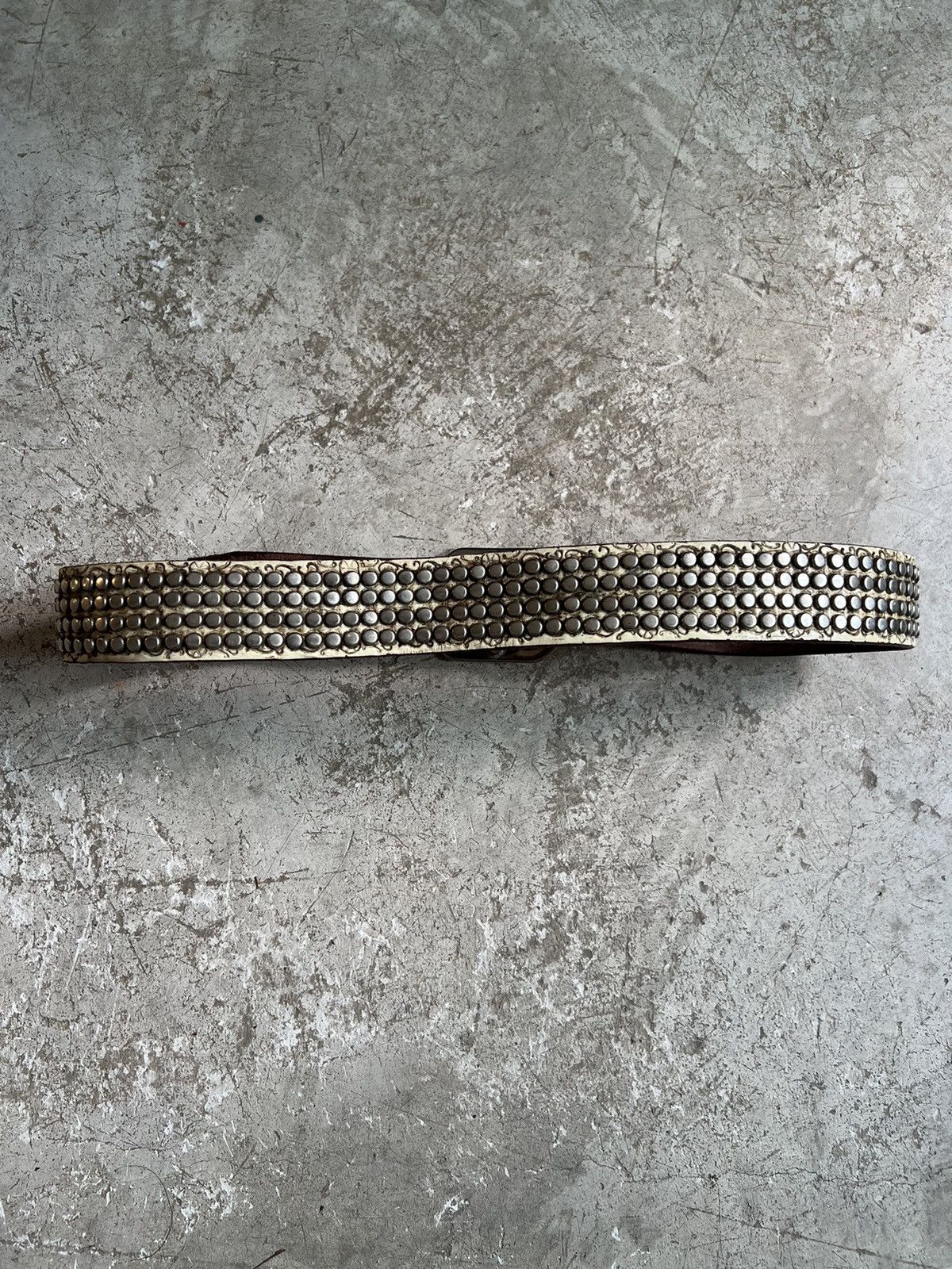Designer × Vintage SOLD* Vintage Studded Leather Belt Size 34 - 6 Thumbnail