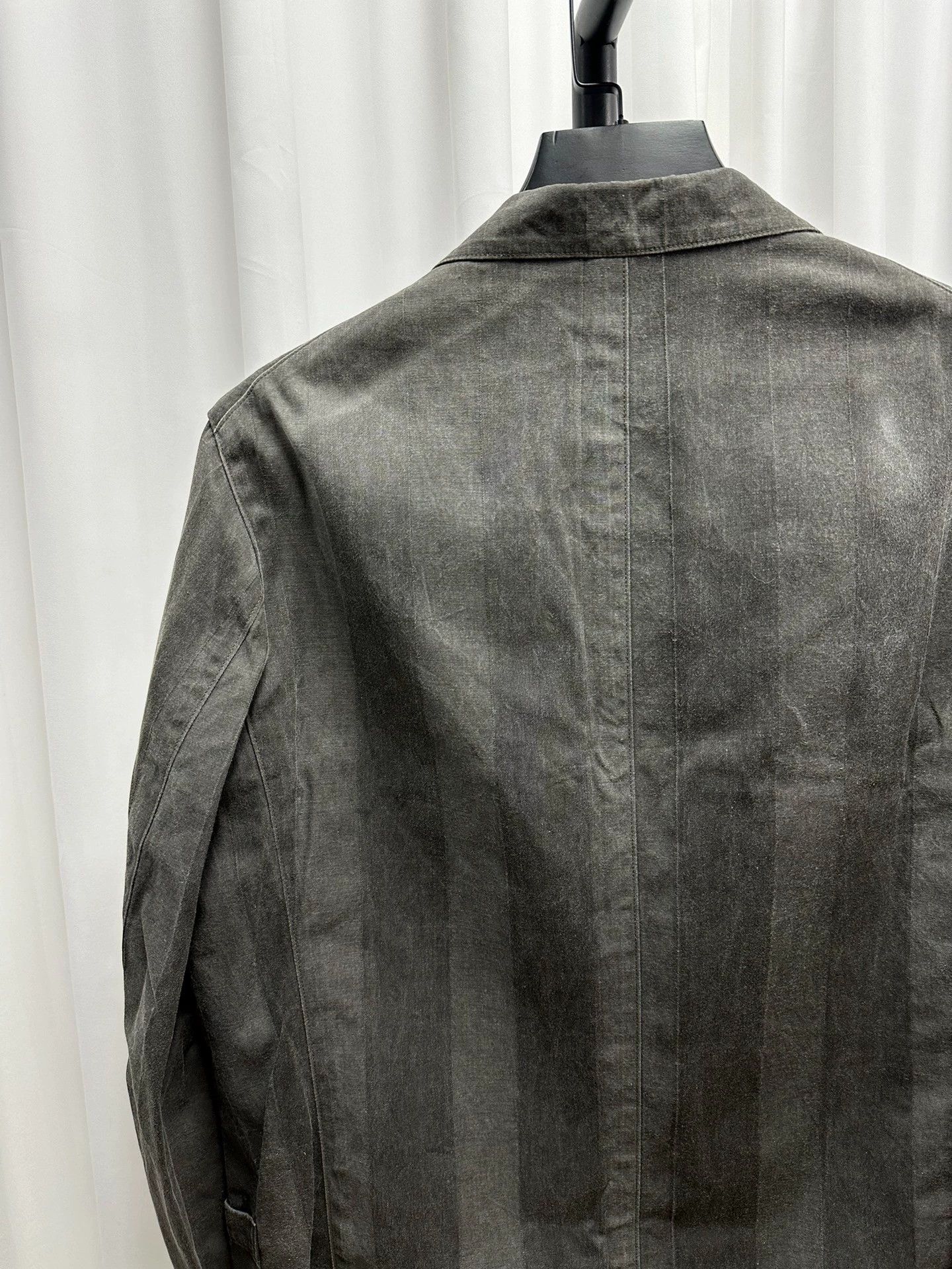 Yohji Yamamoto Yohji Yamamoto y's Red Label Washed Gray Striped Suit 2 Size US M / EU 48-50 / 2 - 5 Thumbnail