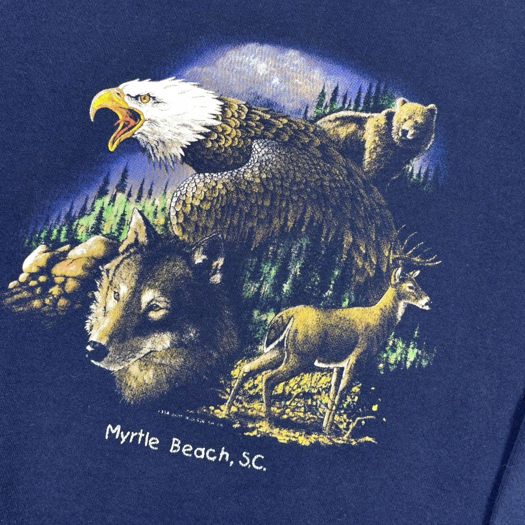 Soffe VINTAGE Soffe Sweatshirt Graphic Print 90s Crewneck Mens XL Blue Cotton Fleece Embroidered Pullover Gym & Training Size US XL / EU 56 / 4 - 3 Thumbnail
