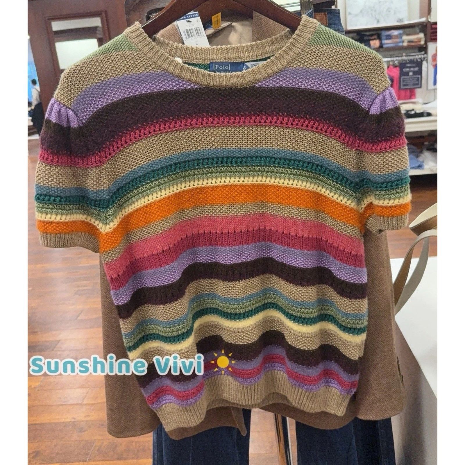 Polo Ralph Lauren NWT Polo Ralph Lauren Woman Cotton Short Sweater Stripe XL Size XL / US 12-14 / IT 48-50 - 1 Thumbnail