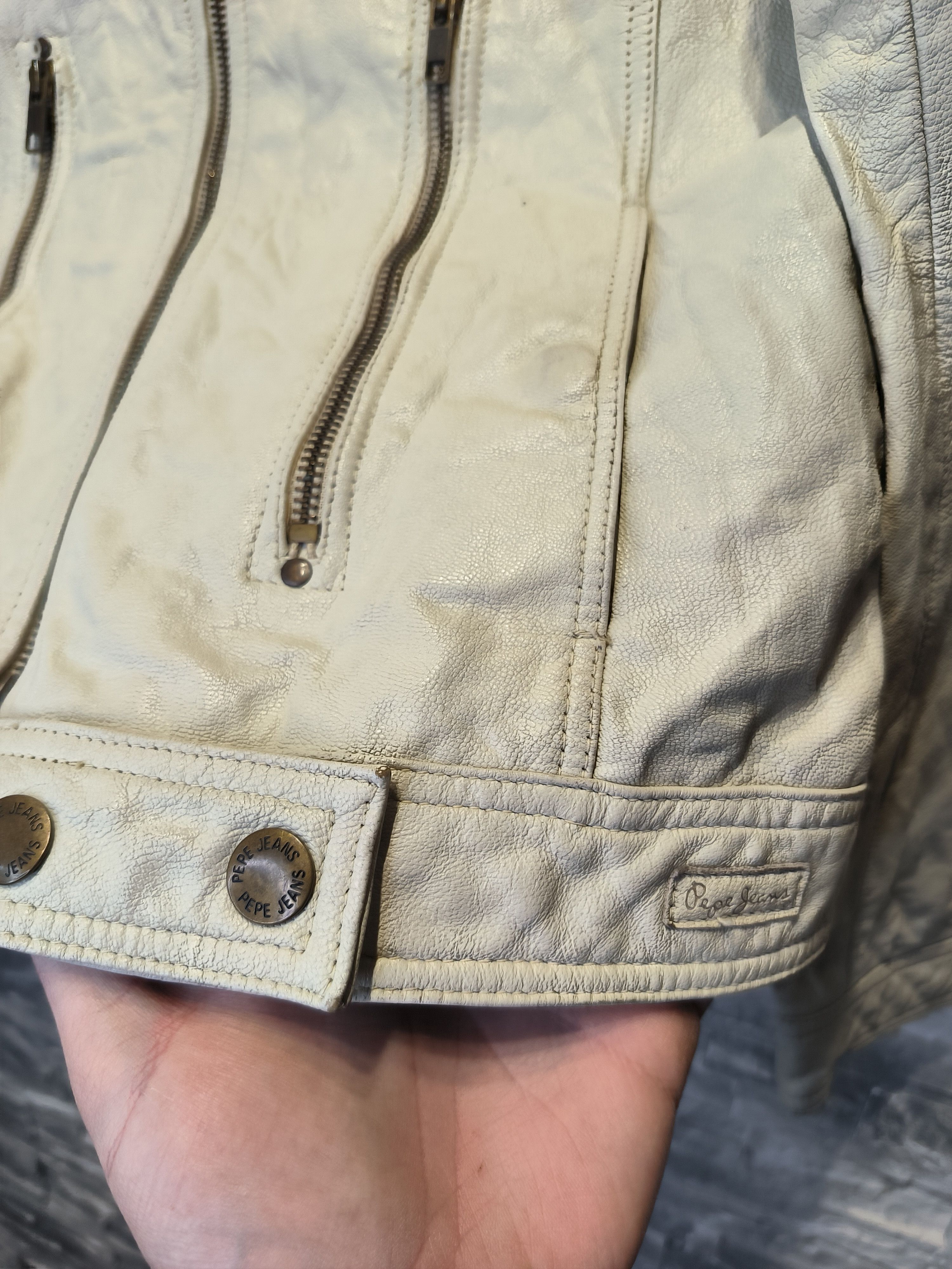 Pepe Jeans × Vintage Vintage Pepe Jeans Leather Jacket Size L / US 10 / IT 46 - 5 Thumbnail