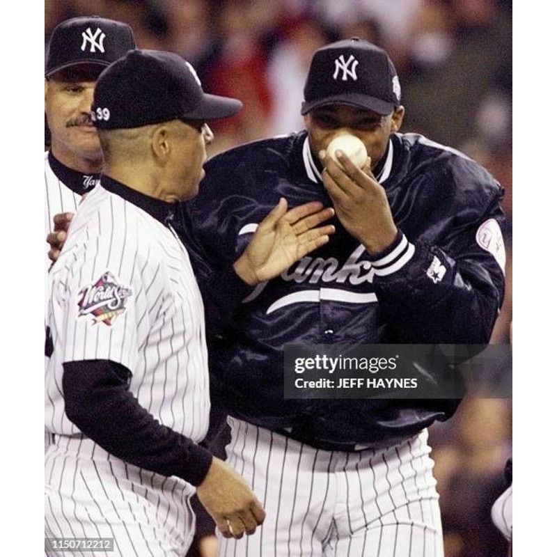 MLB NY Yankees 1998 World Series STARTER satin bomber L navy vtg Size US L / EU 52-54 / 3 - 4 Thumbnail