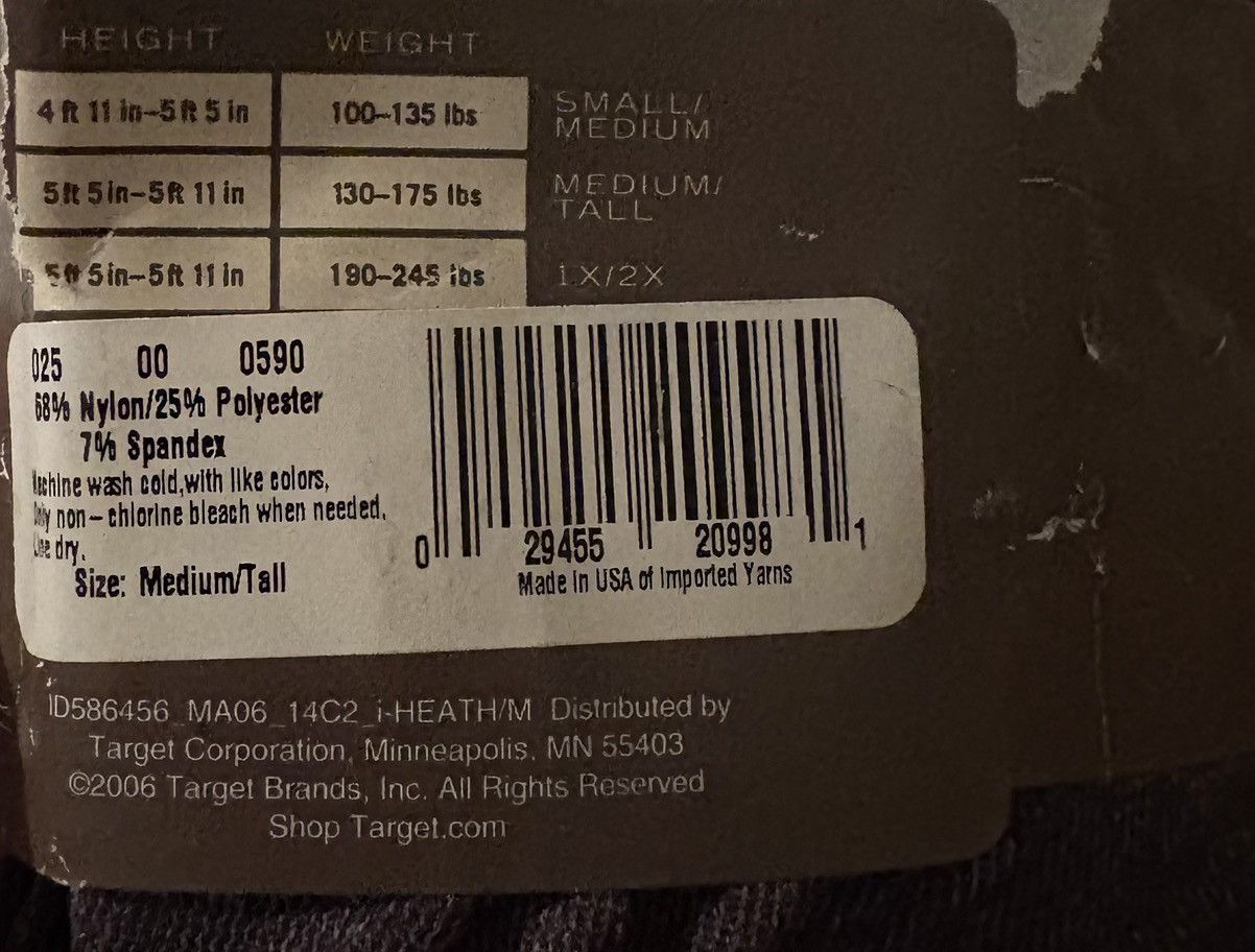 Merona Nwt Merona Women's Heathered Tights - gray medium/tall Size ONE SIZE - 3 Thumbnail