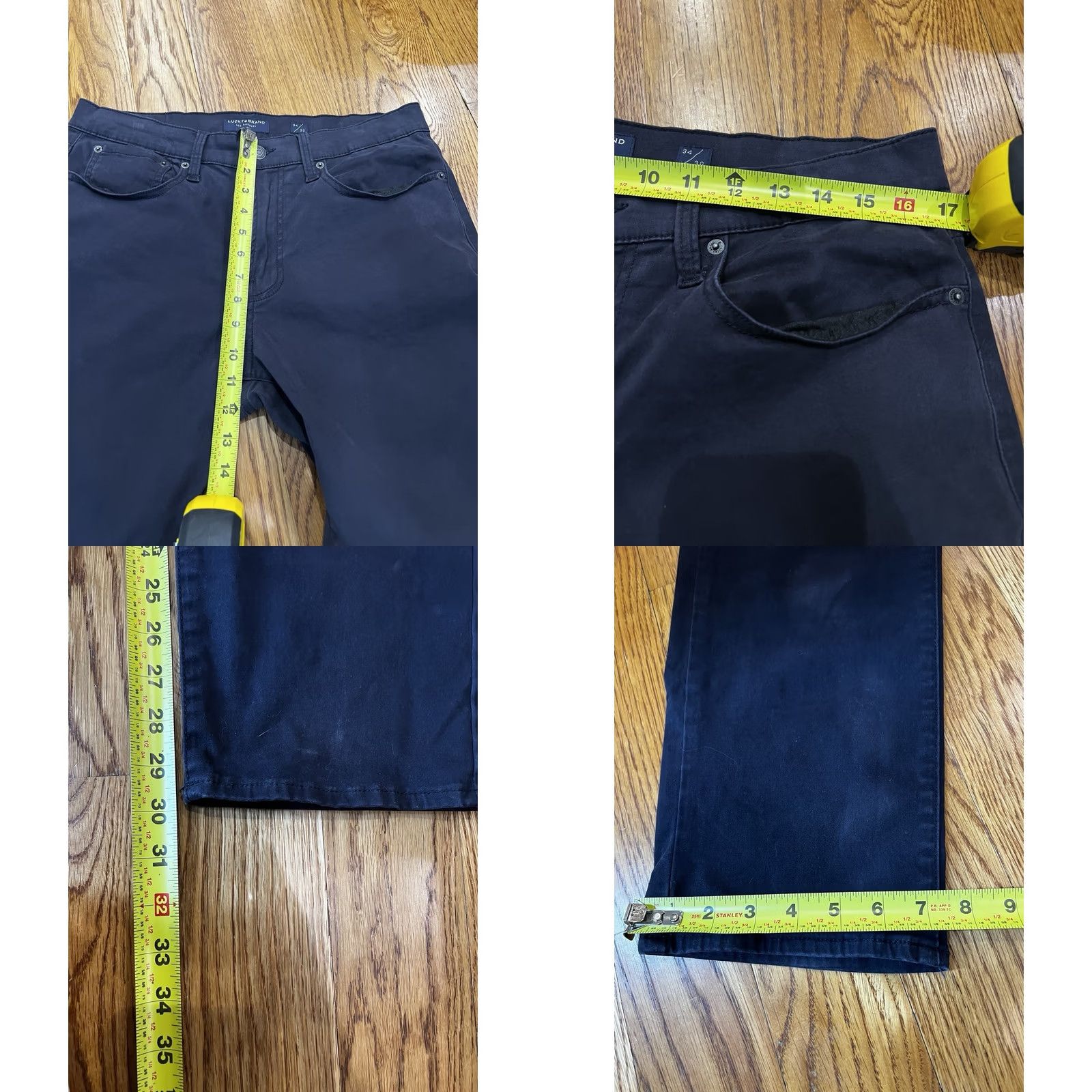 Lucky Brand Lucky Brand Pants Mens 34 Blue Size 34x30 Stretch Casual Dark Wash Size US 34 / EU 50 - 9 Thumbnail