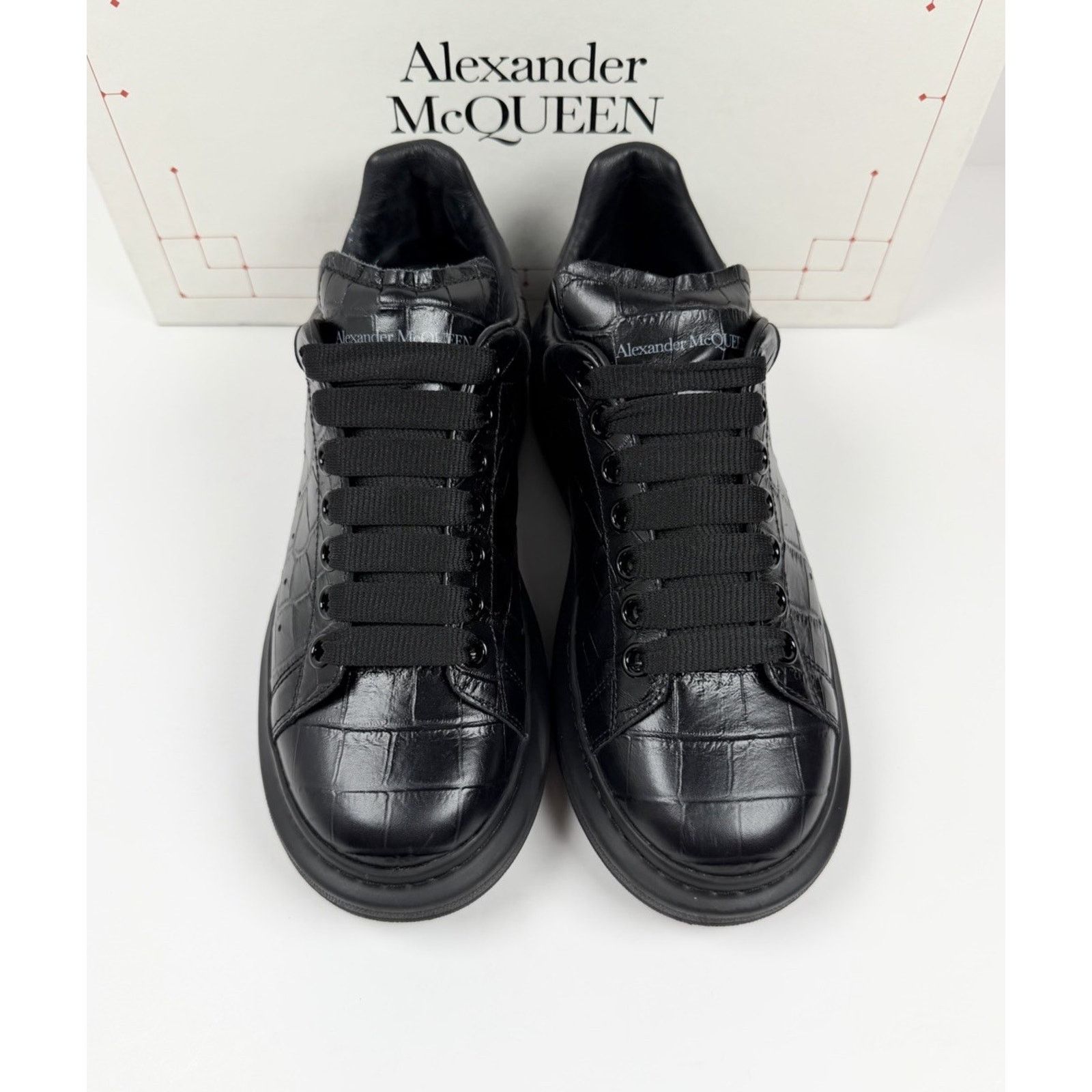 Alexander McQueen Size 6.5US - Alexander McQueen Black Crocodile Sneakers￼ Size US 6.5 / EU 39-40 - 3 Thumbnail