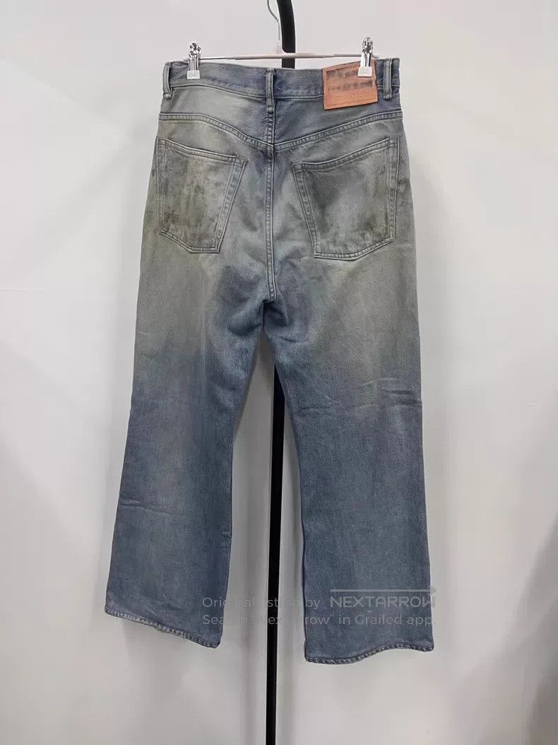 Acne Studios Acne Studios 2021M Blue Indigo-Dyed Ripped Flare Jeans Size US 30 / EU 46 - 2 Thumbnail