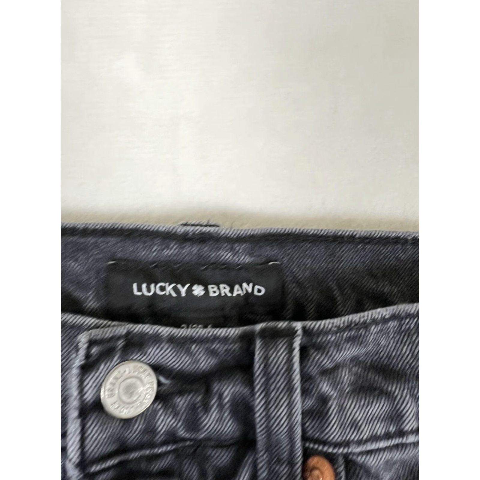 Lucky Brand Lucky Brand High Rise Mom Drew Jeans Womens 2/26 Charcoal Gray Distressed Denim Jeans Women Size 26" / US 2 / IT 38 - 7 Thumbnail