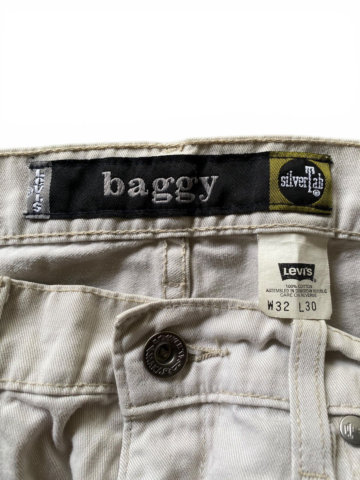 Levi's Vintage 1990’s Baggy Levis Silvertab Beige Jeans Size US 32 / EU 48 - 4 Thumbnail