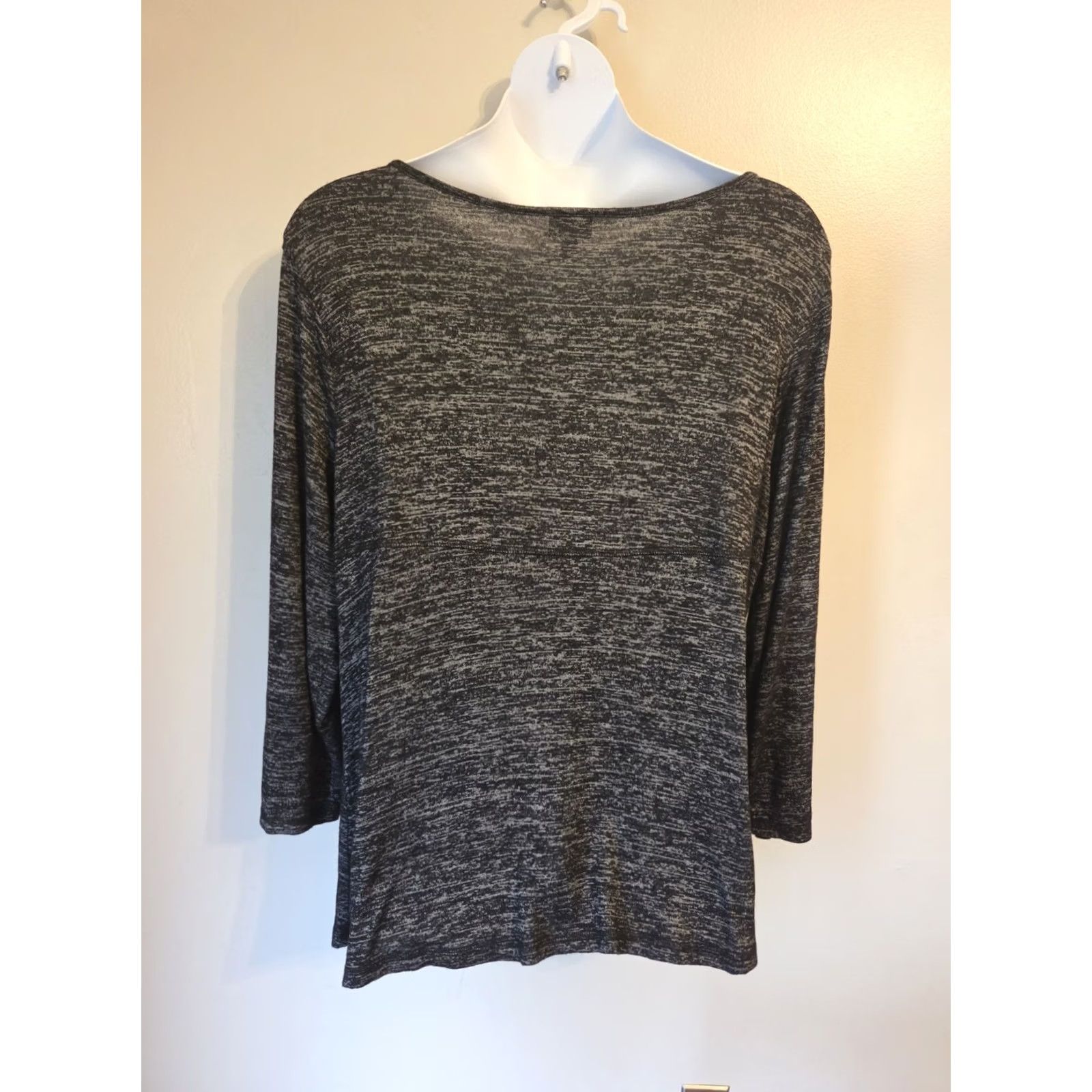 Avenue Avenue Sweater Top Gray Lightweight Knit Stretchy 2X Womens Size XXL / US 16-18 / IT 52-54 - 5 Thumbnail