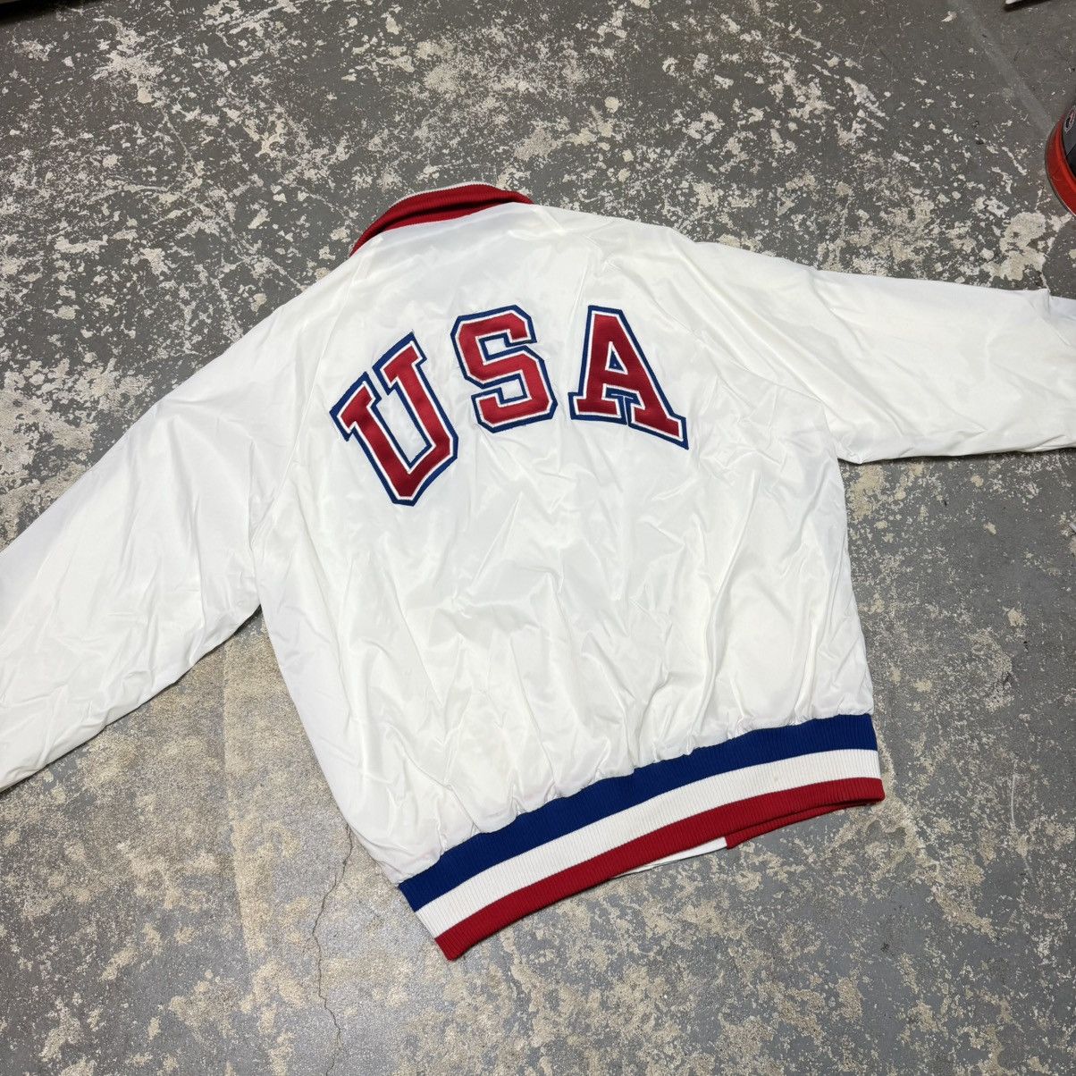 Champion Vintage Champion USA Wrestling Varsity Jacket USA White NWT Size US L / EU 52-54 / 3 - 3 Thumbnail