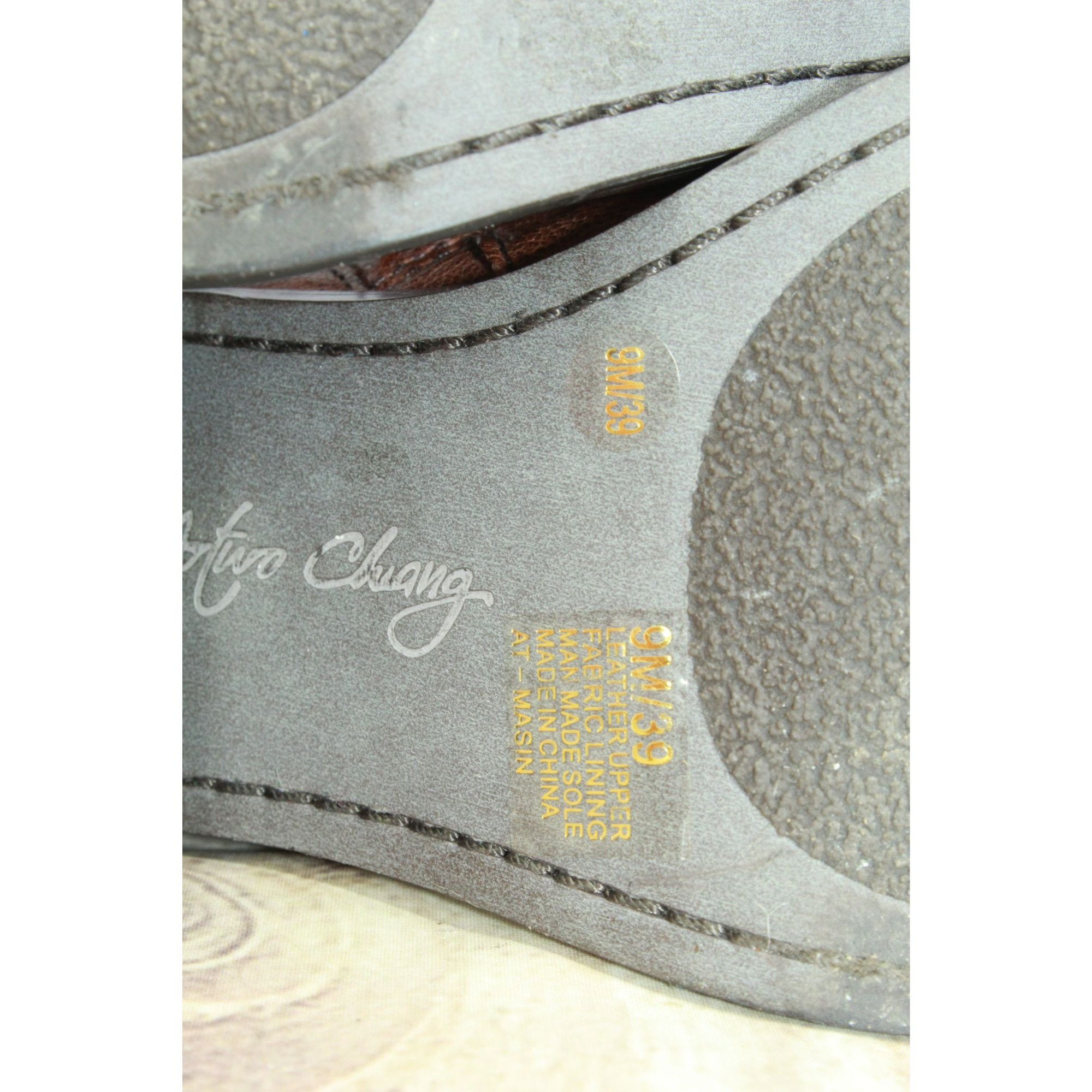 Leather × Other Arturo Chiang Masin Side Zip Western Ankle Booties Size 9 M Size US 9 / IT 39 - 9 Thumbnail