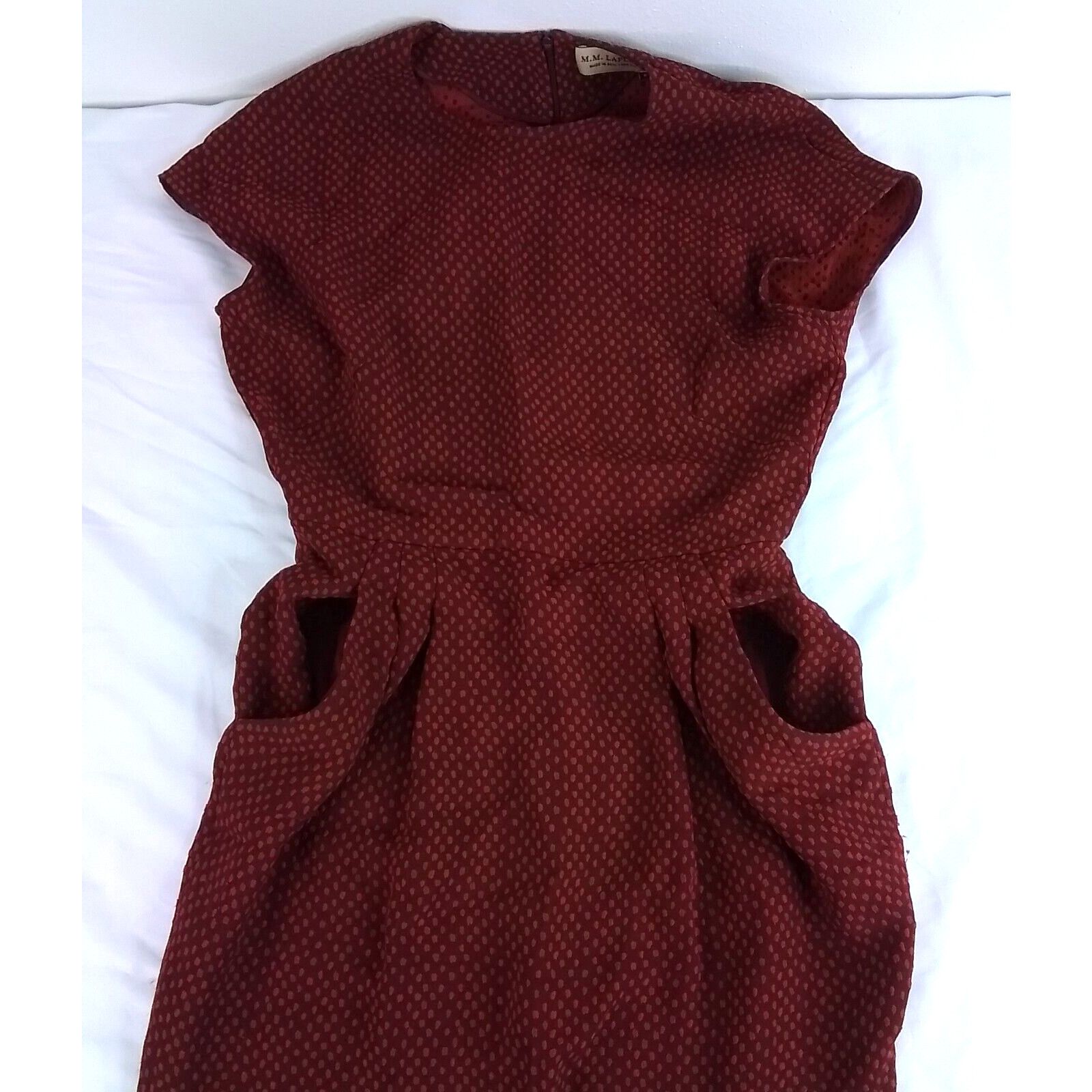 M.M.LaFleur MM Lafleur Dress Women's Size 6 Burgundy Italian Fabric Size M / US 6-8 / IT 42-44 - 6 Thumbnail