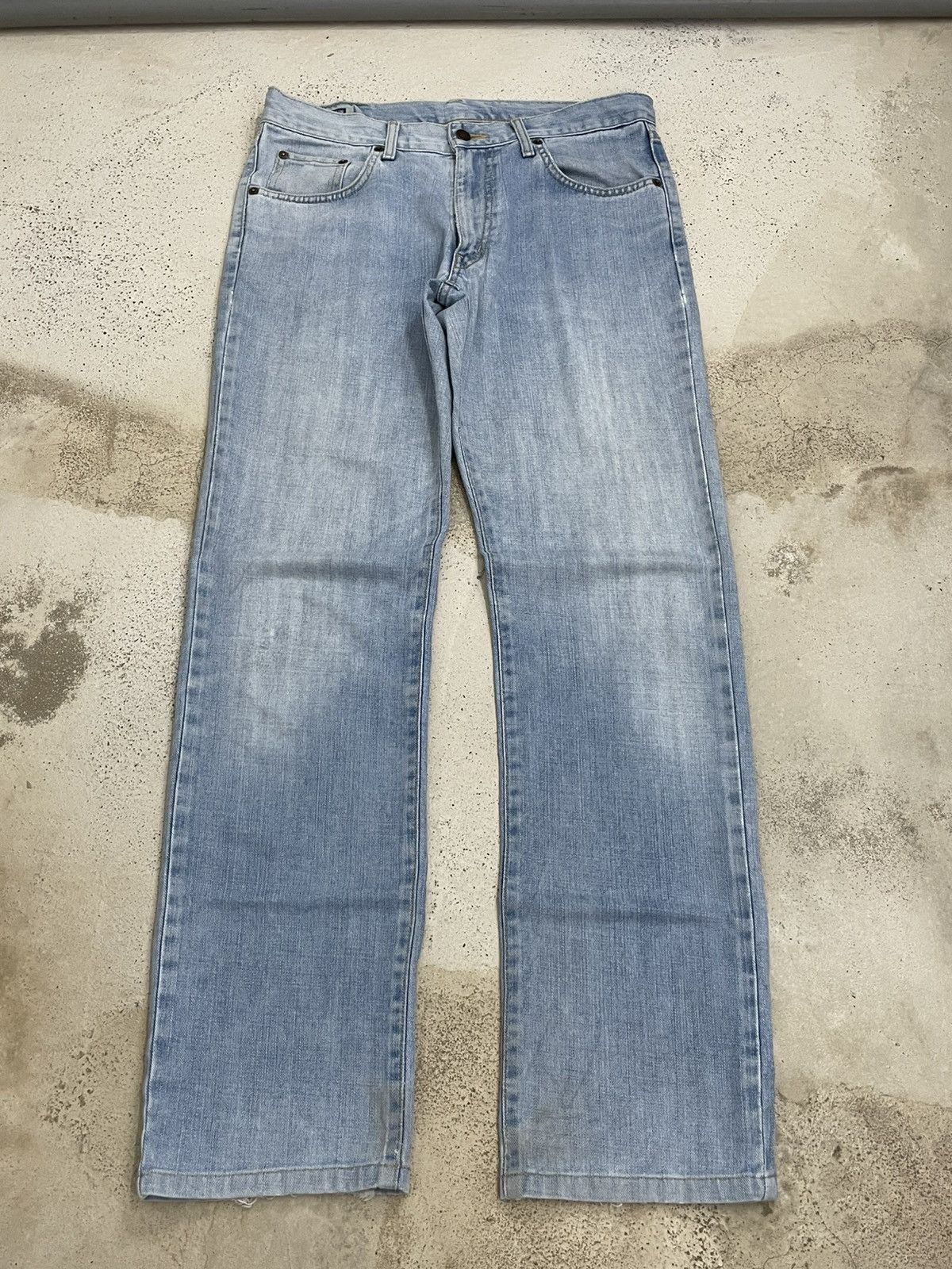 Edwin Vintage Edwin 403 Light Wash Distressed Denim Pants Size US 32 / EU 48 - 1 Thumbnail
