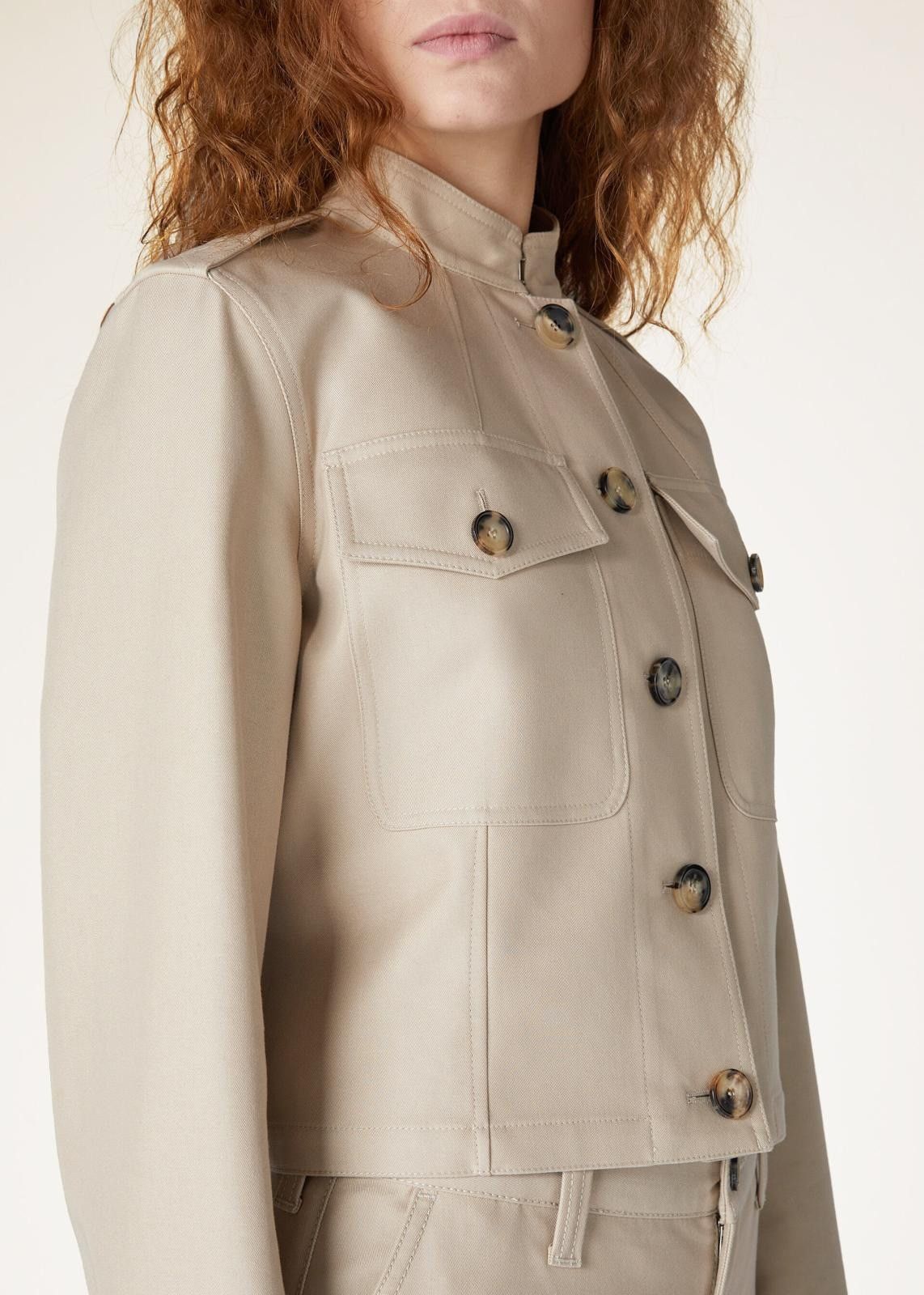 Loro Piana o1srvl11e0725 FAO0524 Cotton & Silk Short Jacket in Beige Size M / US 6-8 / IT 42-44 - 7 Thumbnail