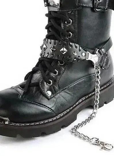 Jewelry Shoe Rock Punk Bar Rivet Chain Adjustable Size ONE SIZE - 1 Thumbnail