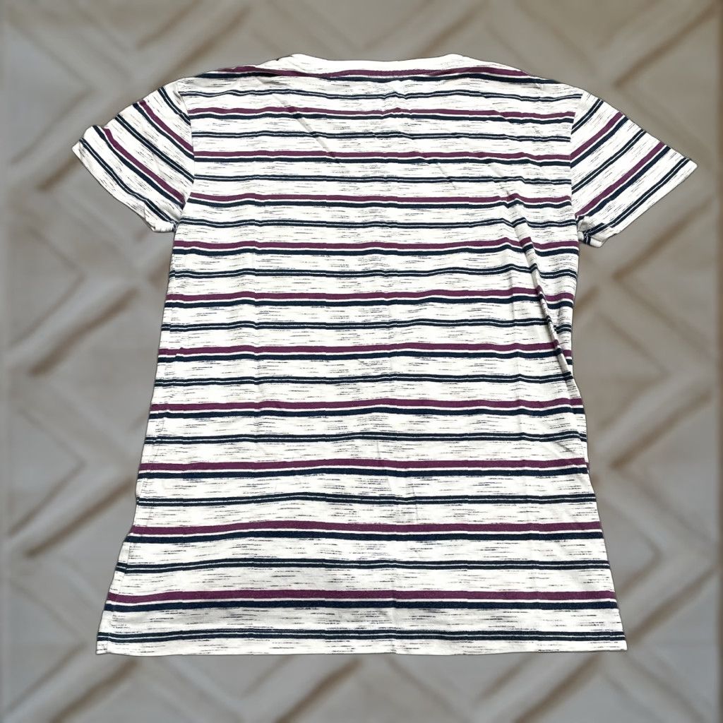 Aeropostale AeroPostale Striped Crew Neck T-Shirt Mens XS Multicolor Short Sleeve Pocket Tee Size US XS / EU 42 / 0 - 1 Thumbnail