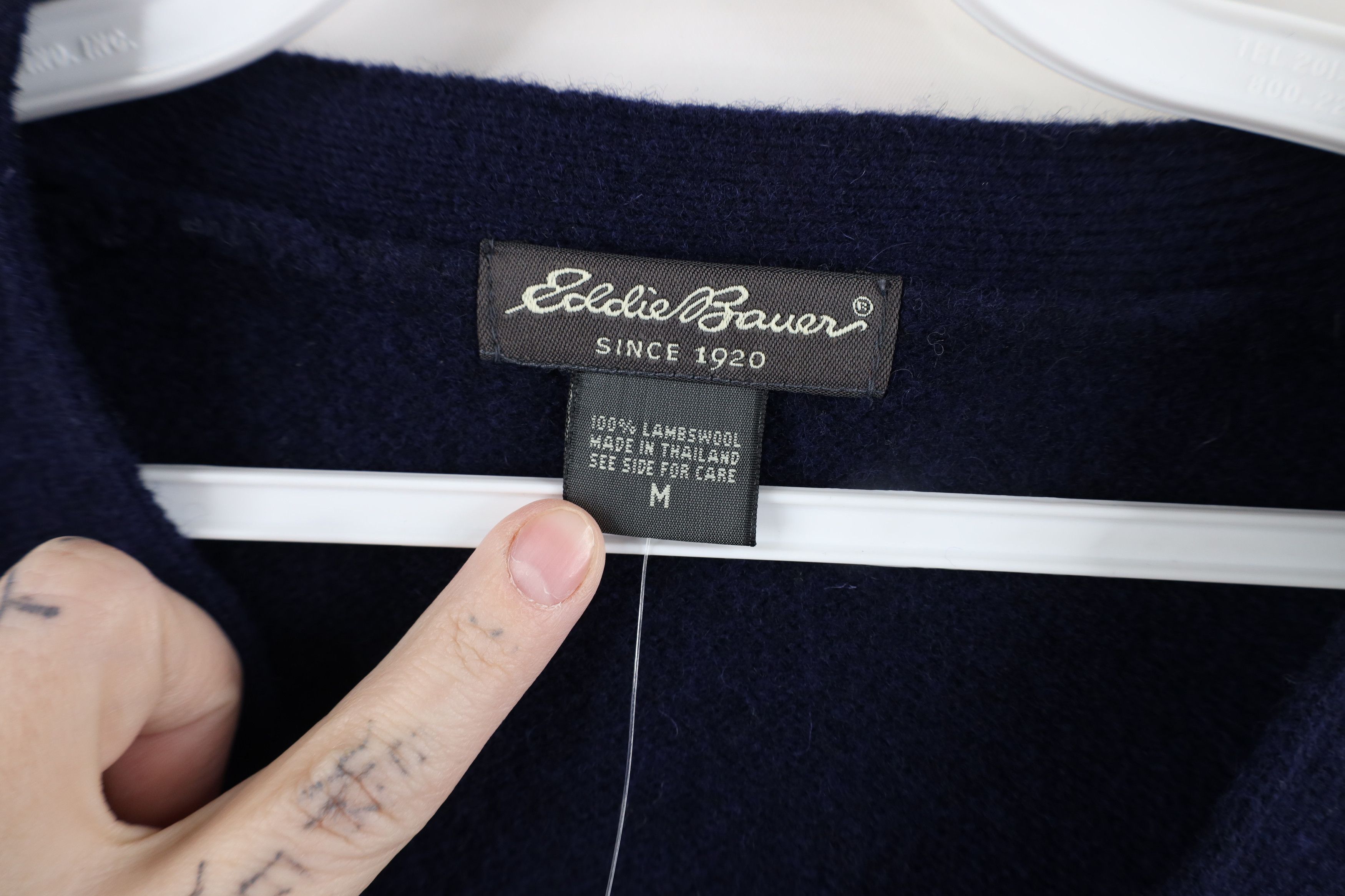 Eddie Bauer × Vintage Deadstock Vintage 90s Eddie Bauer Lambswool Cardigan Sweater Size US M / EU 48-50 / 2 - 4 Thumbnail