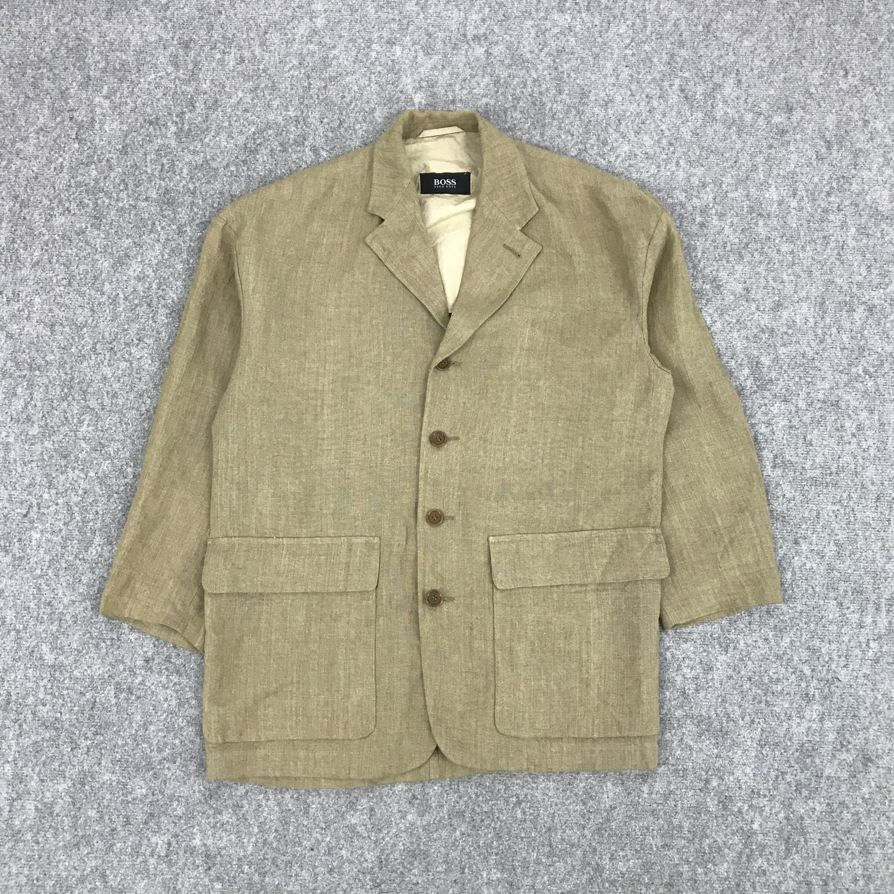 Hugo Boss HUGO BOSS BROWN BUTTON BLAZER COAT JACKET Size US L / EU 52-54 / 3 - 1 Thumbnail
