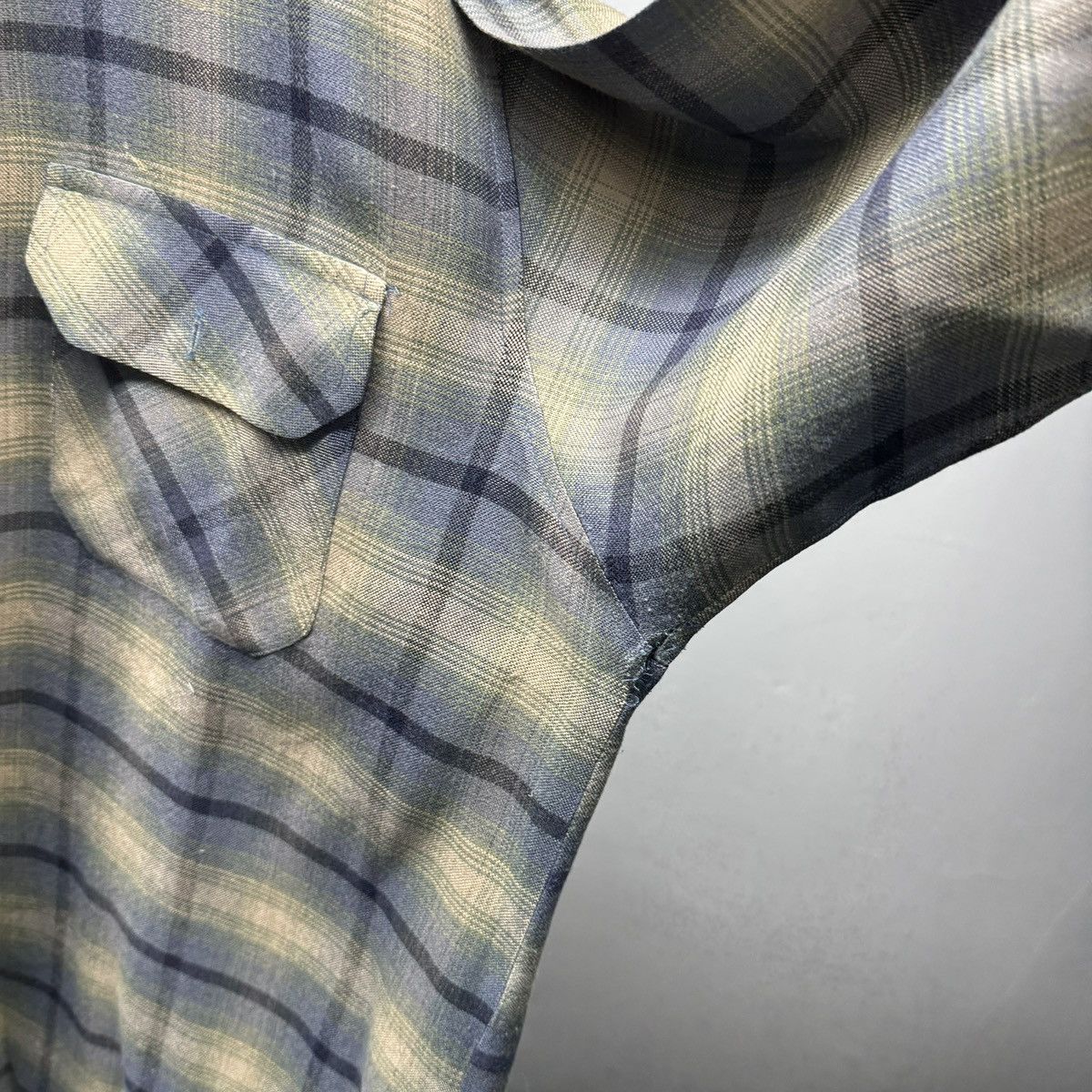 Vintage Thrashed Faded Distressed Plaid Flannel Shirt ERD Grunge Size US L / EU 52-54 / 3 - 4 Thumbnail