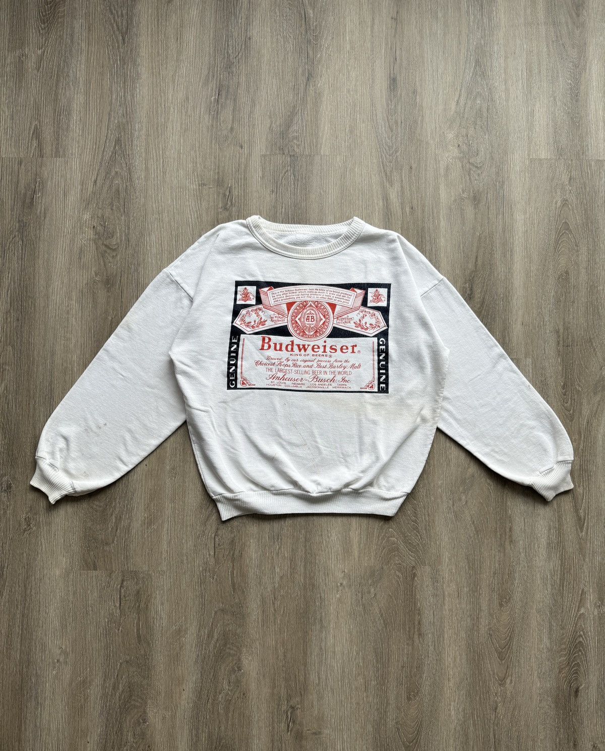 Vintage 80s 90s offers Budweiser Sweatshirt