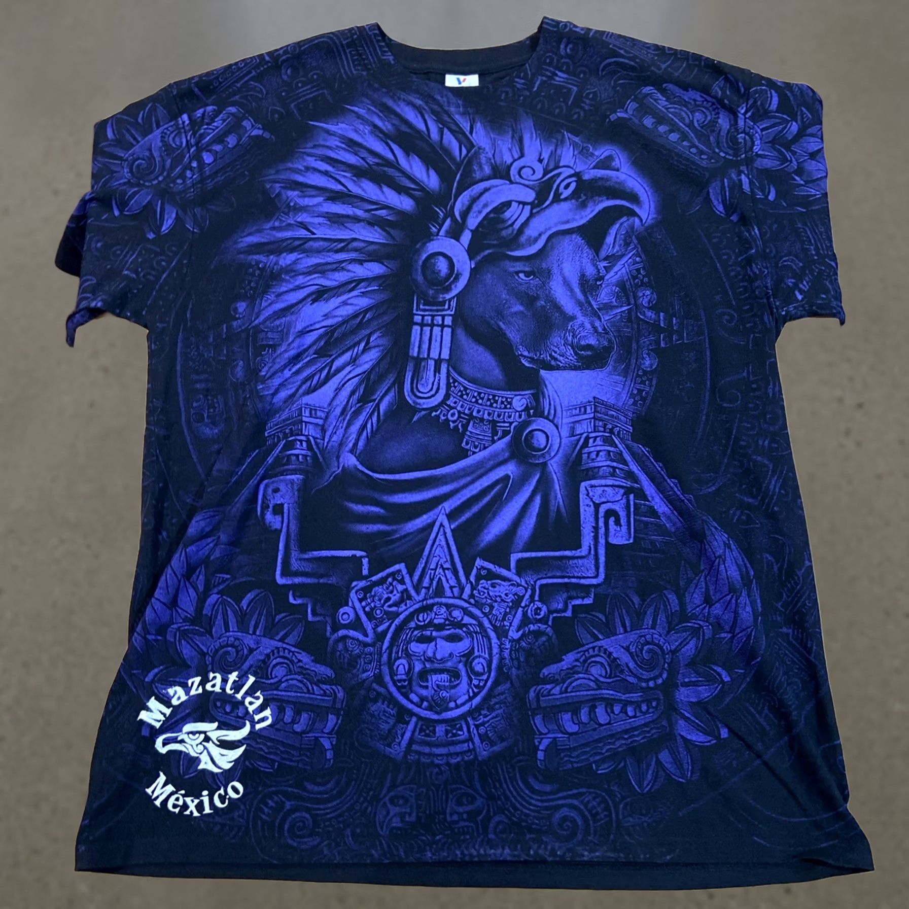 Gloverall Mazatlan Mexico Yazbek T-Shirt Unisex Adults Short Sleeve AOP Graphic Print Black XL Pirates Cozumel Mexico 2010s Model Play Eras Size US XL / EU 56 / 4 - 1 Thumbnail