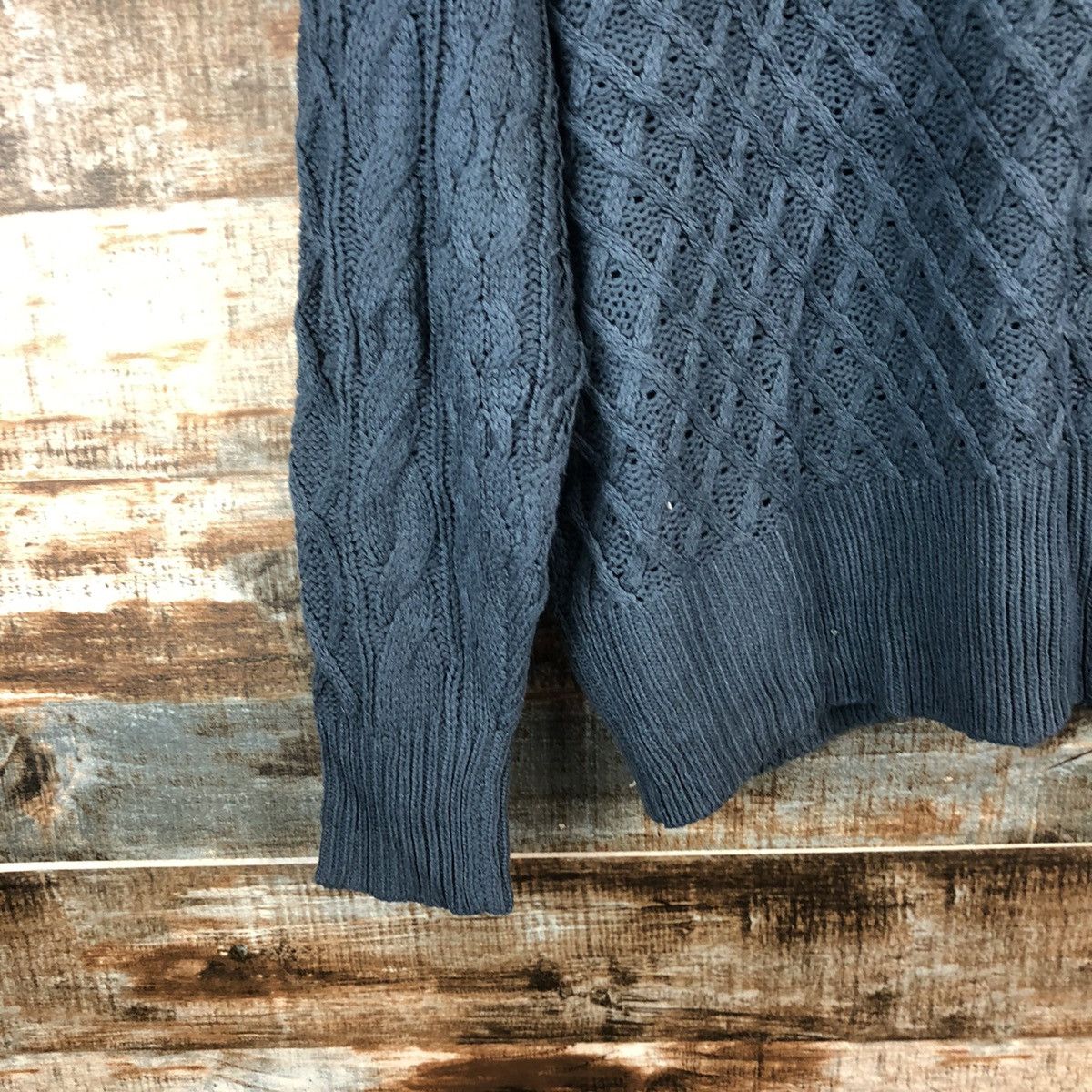 Homespun Knitwear × Japanese Brand DL Japan Vintage sweatshirt Green cable Knitwear #C500 Size US L / EU 52-54 / 3 - 13 Thumbnail