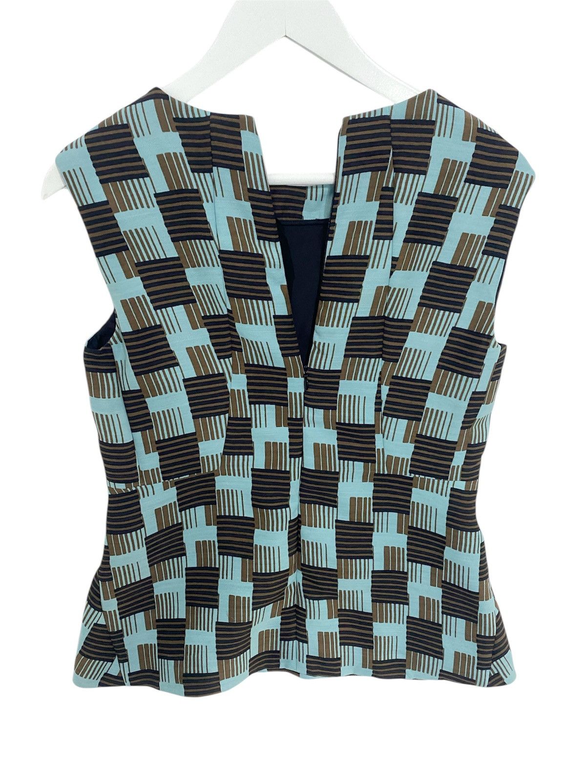 Marni Marni Blue print wool and Silk Sleeveless A line top Size XS / US 0-2 / IT 36-38 - 2 Thumbnail