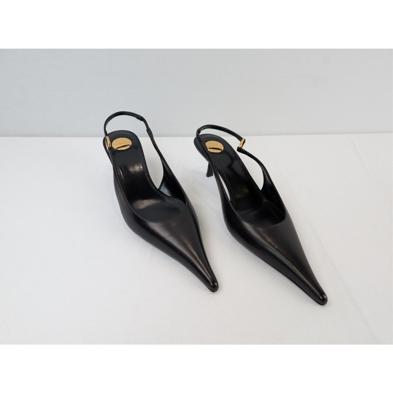 Saint Laurent Paris o1rshd1 Vendome 50 leather slingback pumps Sandal in black Size US 9.5 / IT 39.5 - 6 Thumbnail