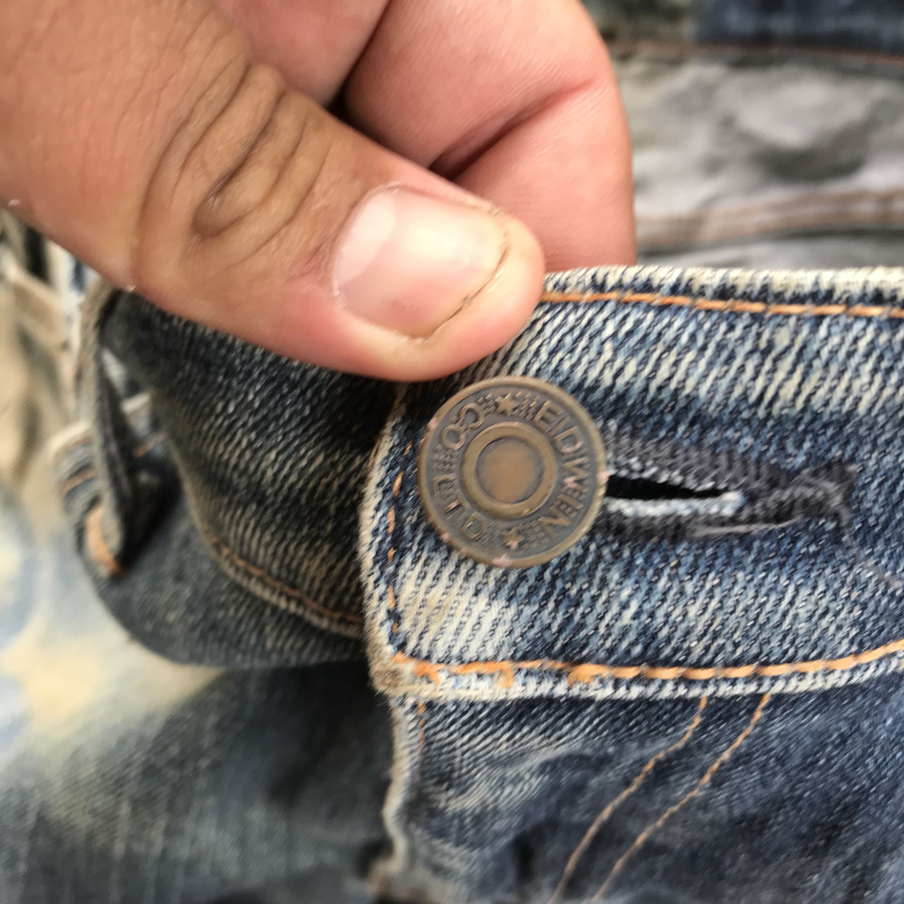 Edwin Vintage Edwin Distressed Denim Sun Faded-Size 30 Size US 30 / EU 46 - 9 Thumbnail