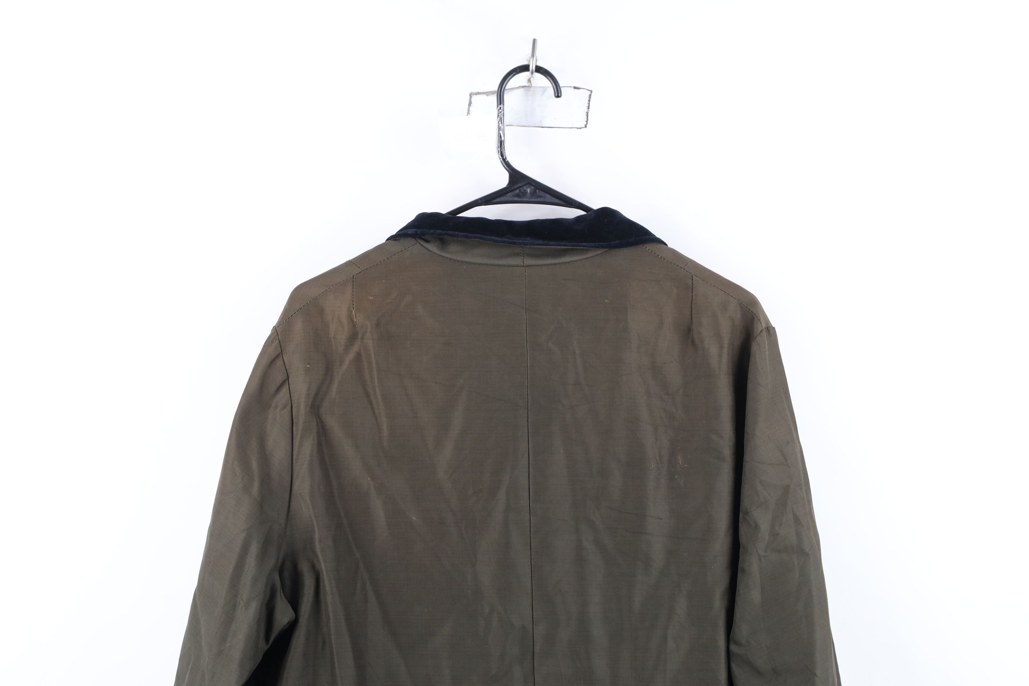 Vintage Vintage 50s Rockabilly Gabardine Velvet Collar Coat Jacket Size XL / US 12-14 / IT 48-50 - 13 Thumbnail