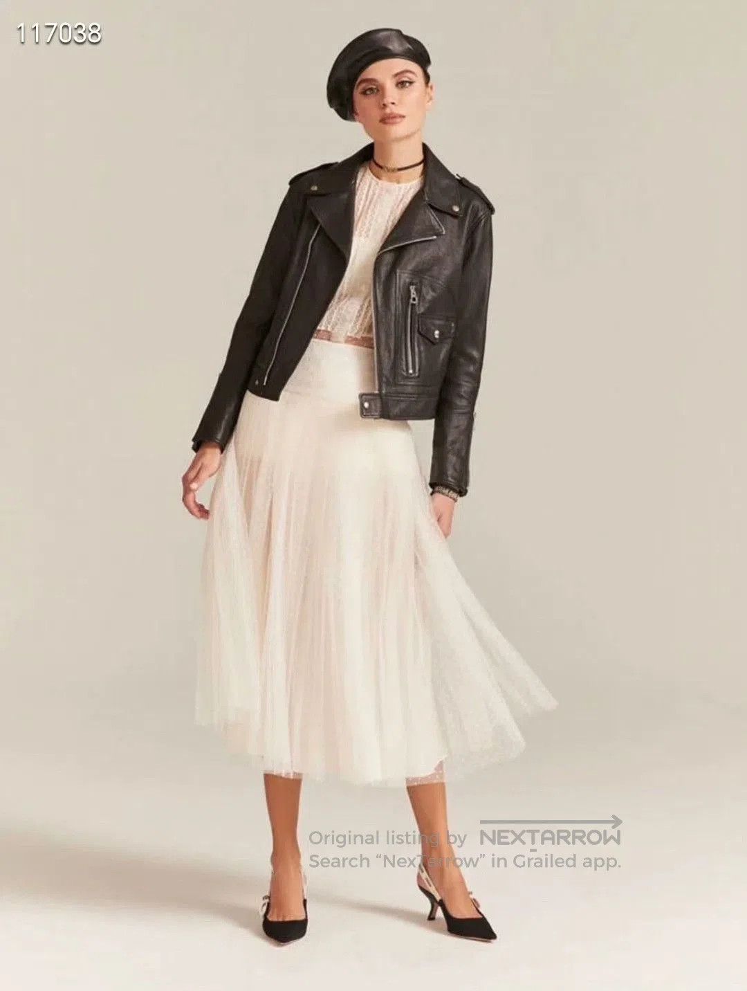 Dior Dior Embroidered Beaded Biker Jacket. Size XXS / US 00 / IT 34 - 4 Thumbnail
