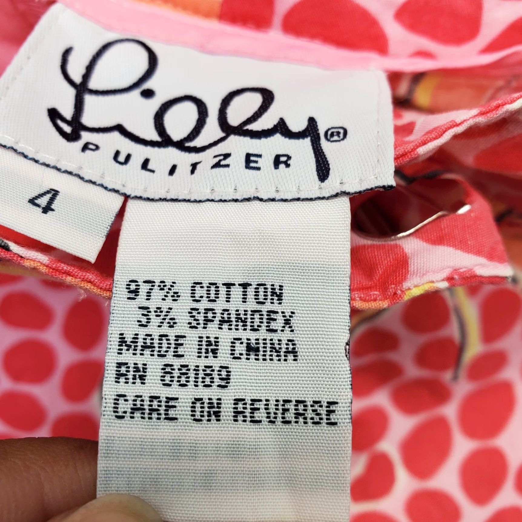 Lilly Pulitzer Lilly Pulitzer Womens Crop Pants Multicolor Butterflies Stretch Straight Leg Size 4 Regular Size 27" / US 4 / IT 40 - 7 Thumbnail